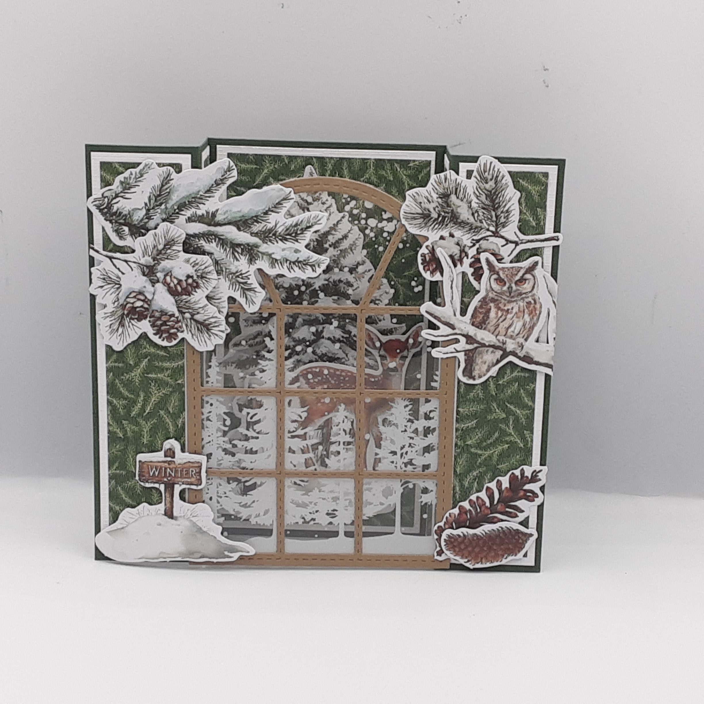 Doorkijkkaart christmas forest