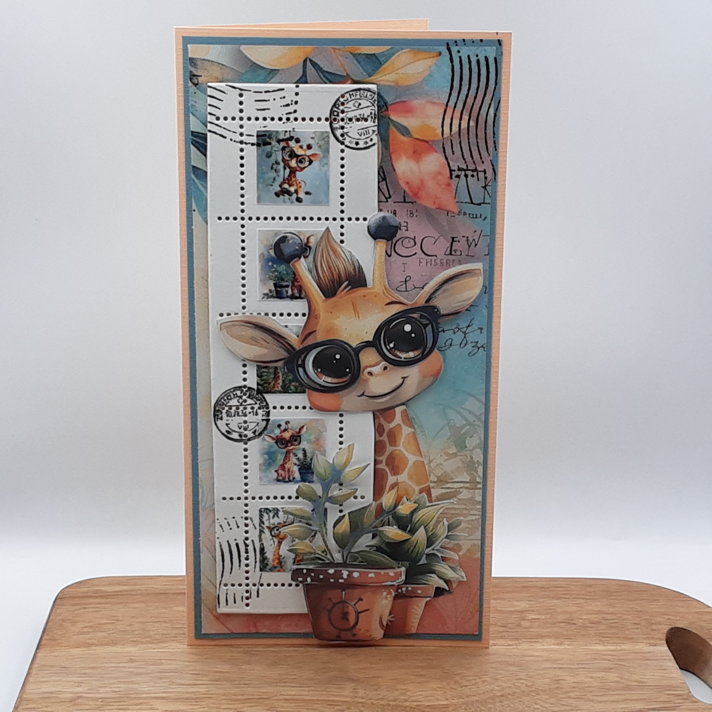 Slimline kaart dear giraffe