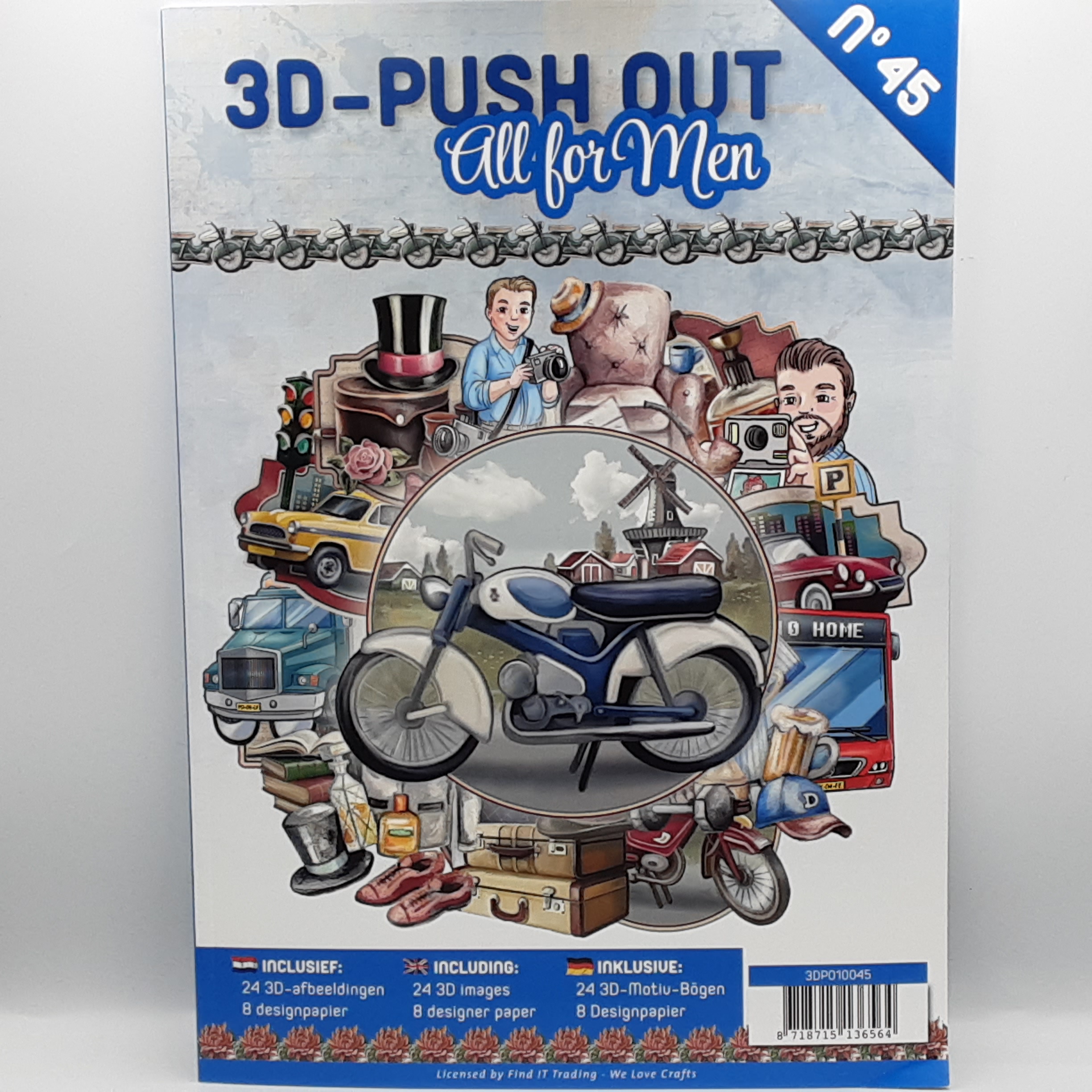 3D push out boek 45 all for men