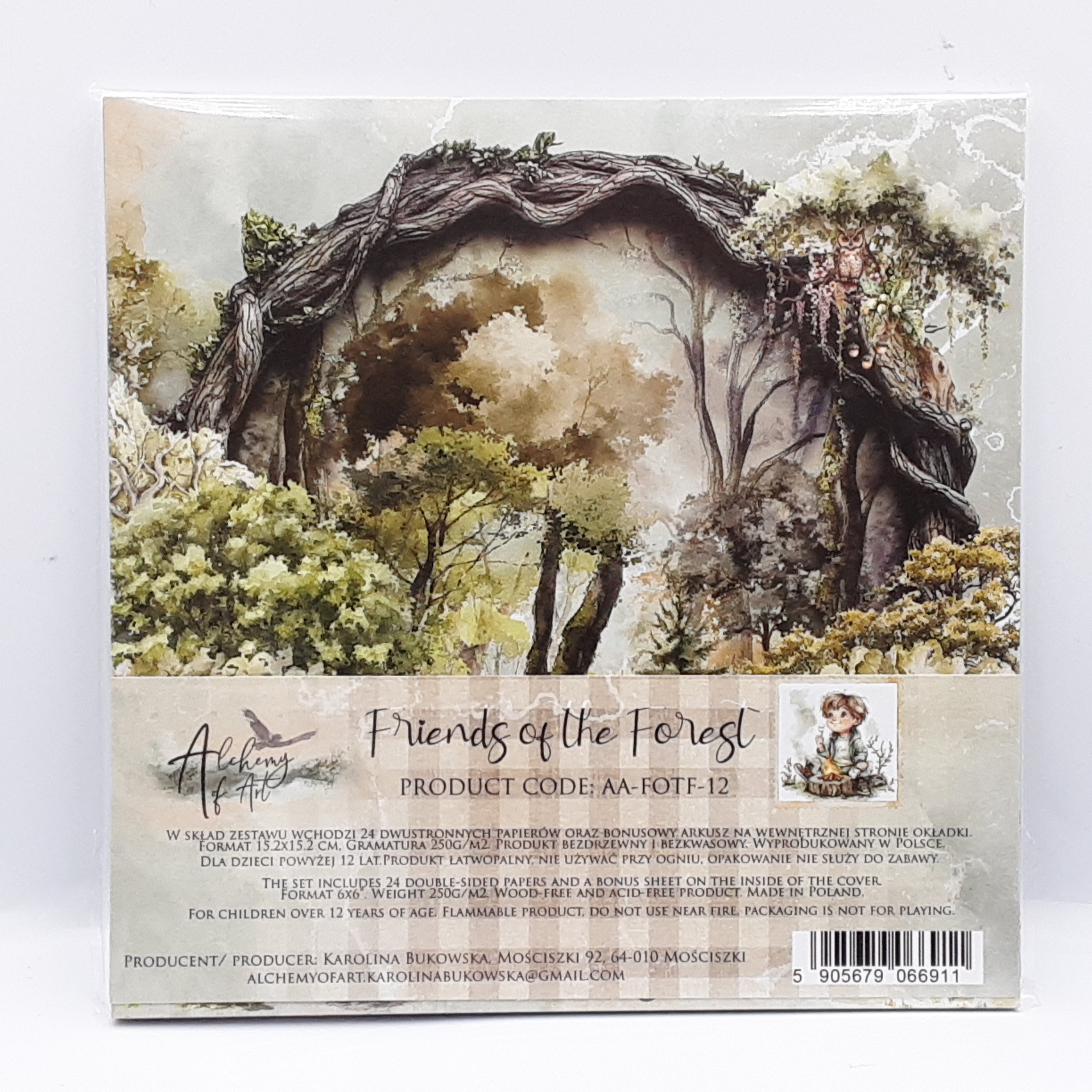 Paperpad friends of the forest 15x15cm