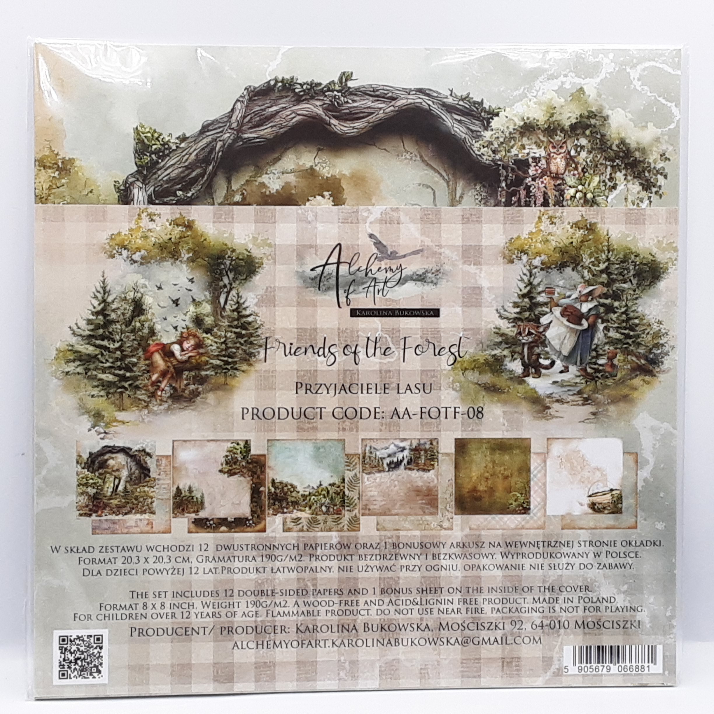 Paperpad friends of the forest 20x20cm