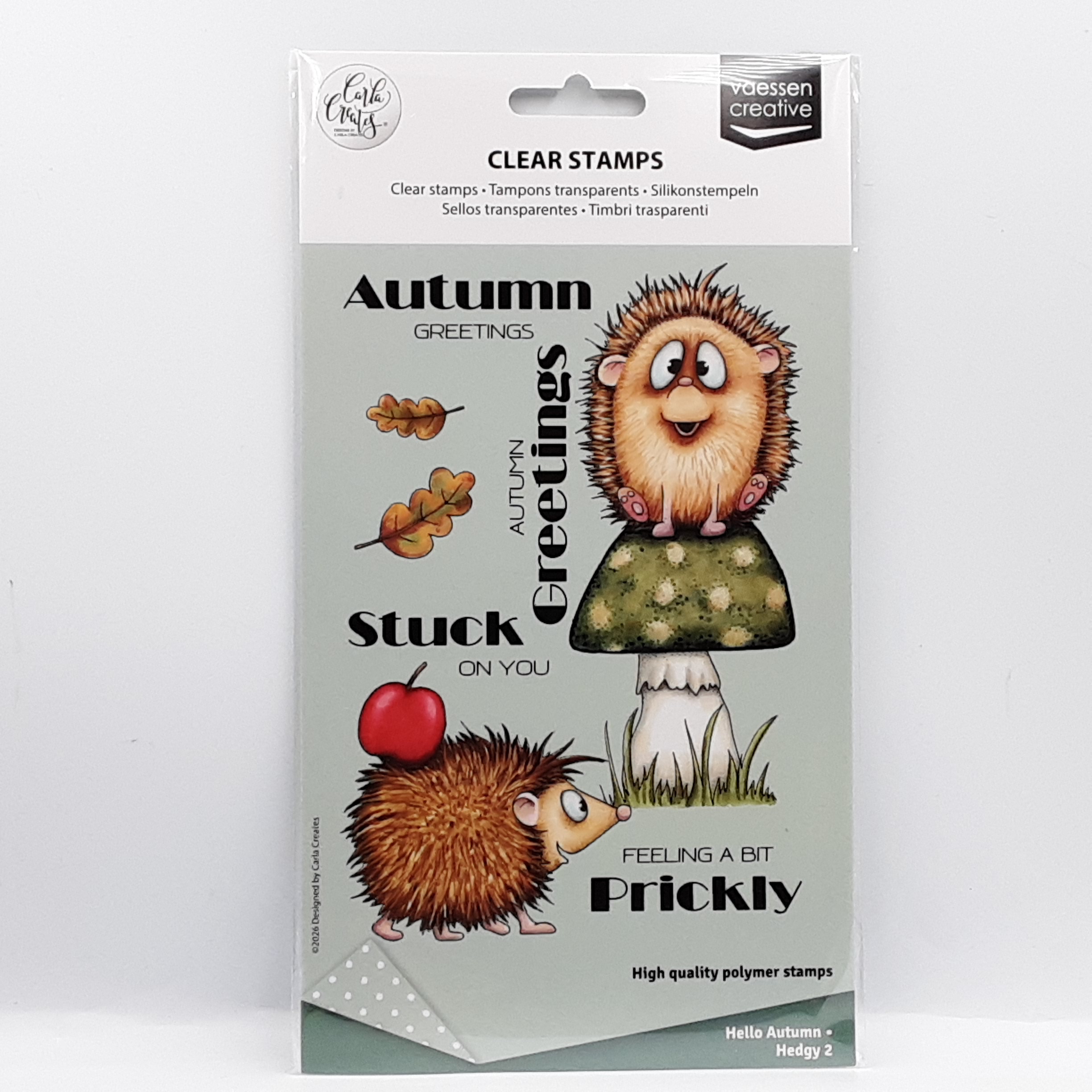 Hello autumn clear stamp hedgy 2