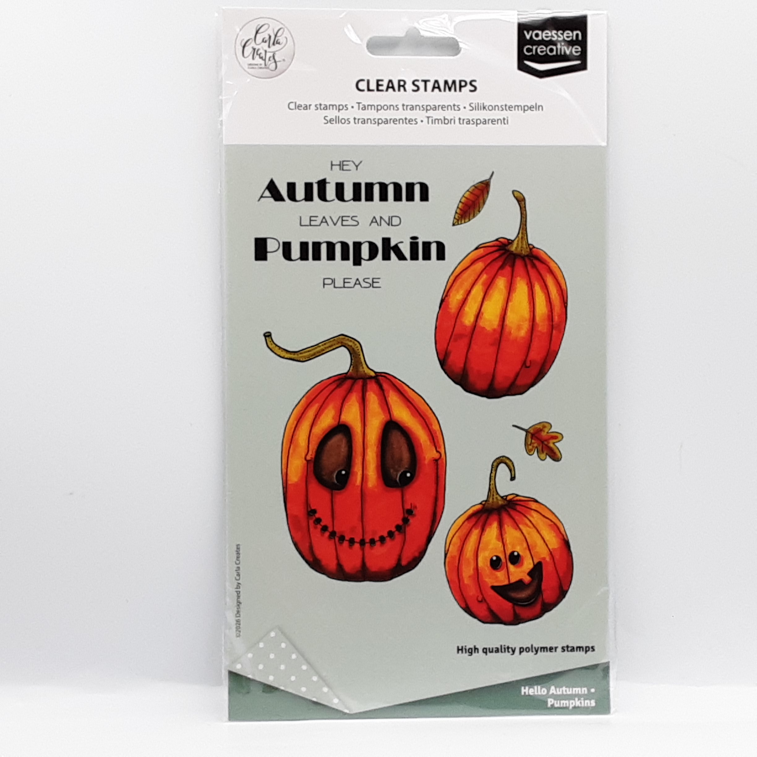 Hello autumn clear stamp pumpkins