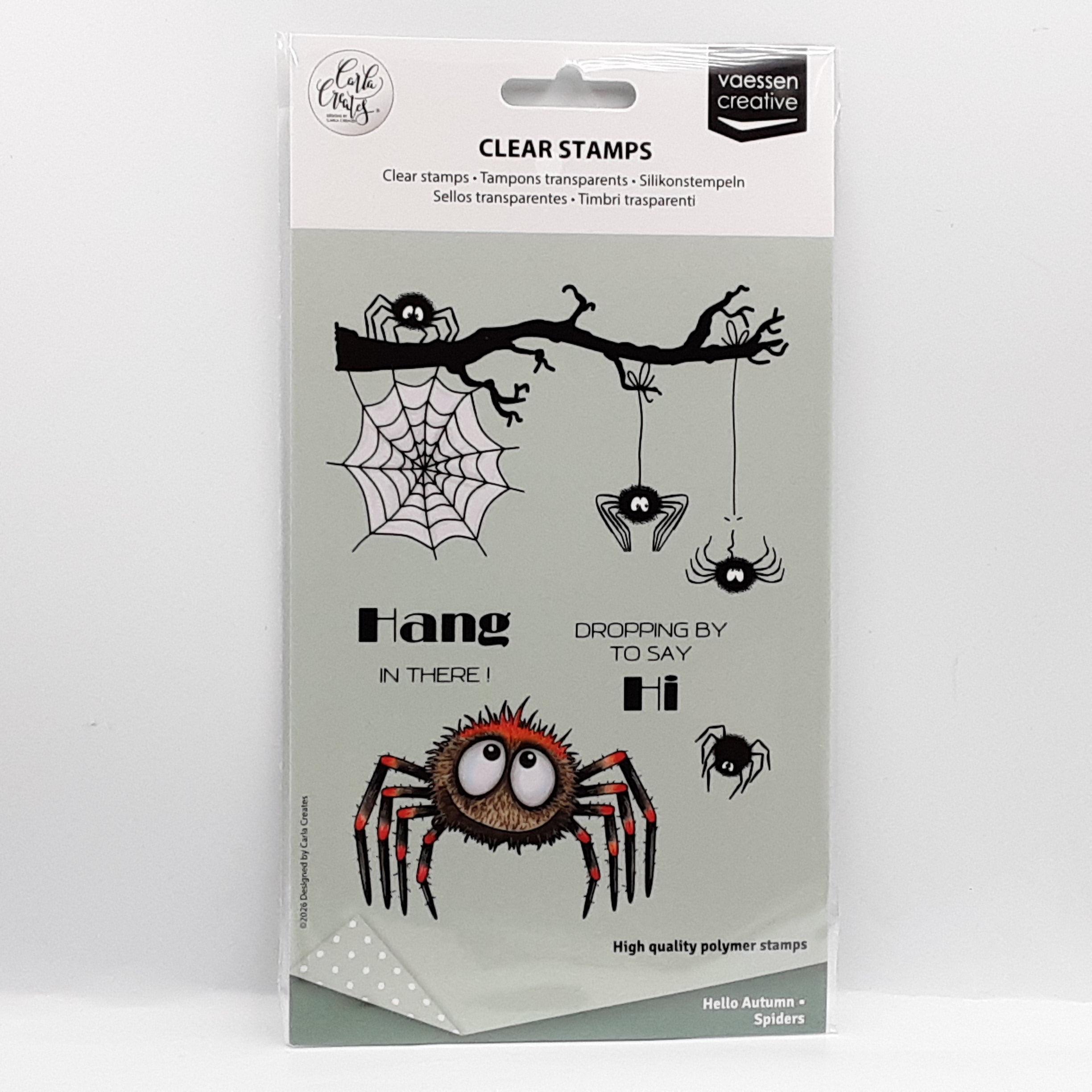 Hello autumn clear stamp spiders