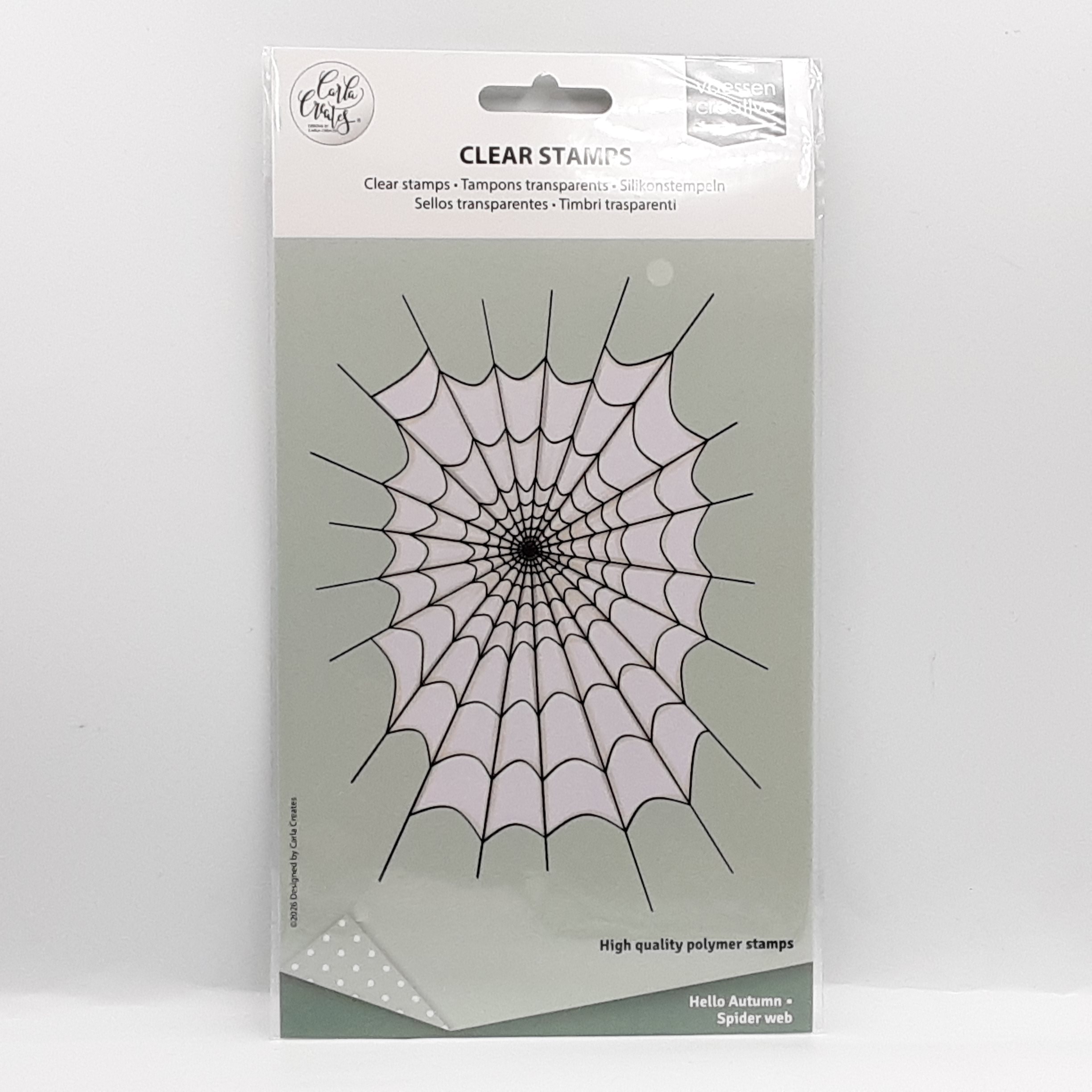 Hello autumn clear stamp spider web