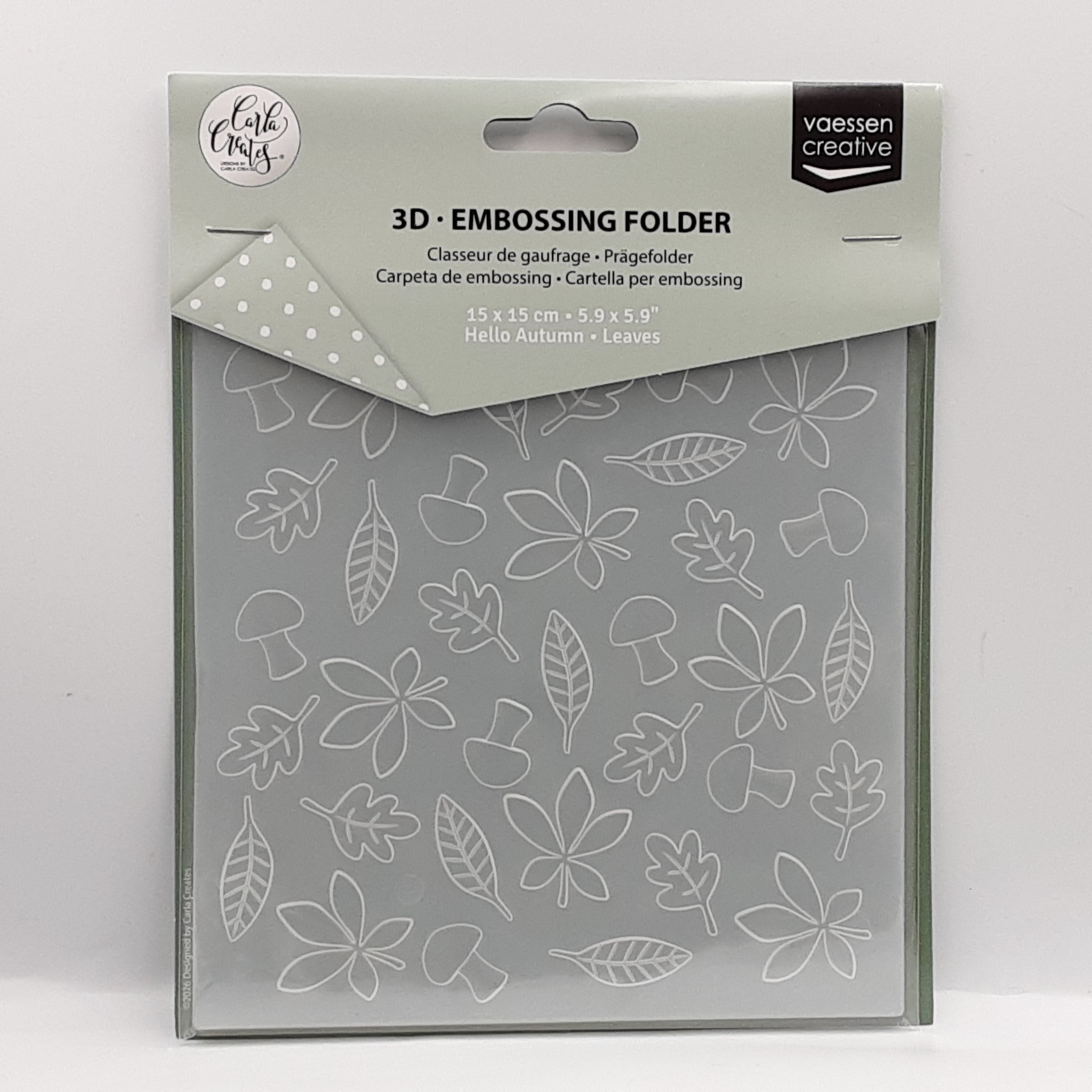 Hello autumn embossing folder leaves