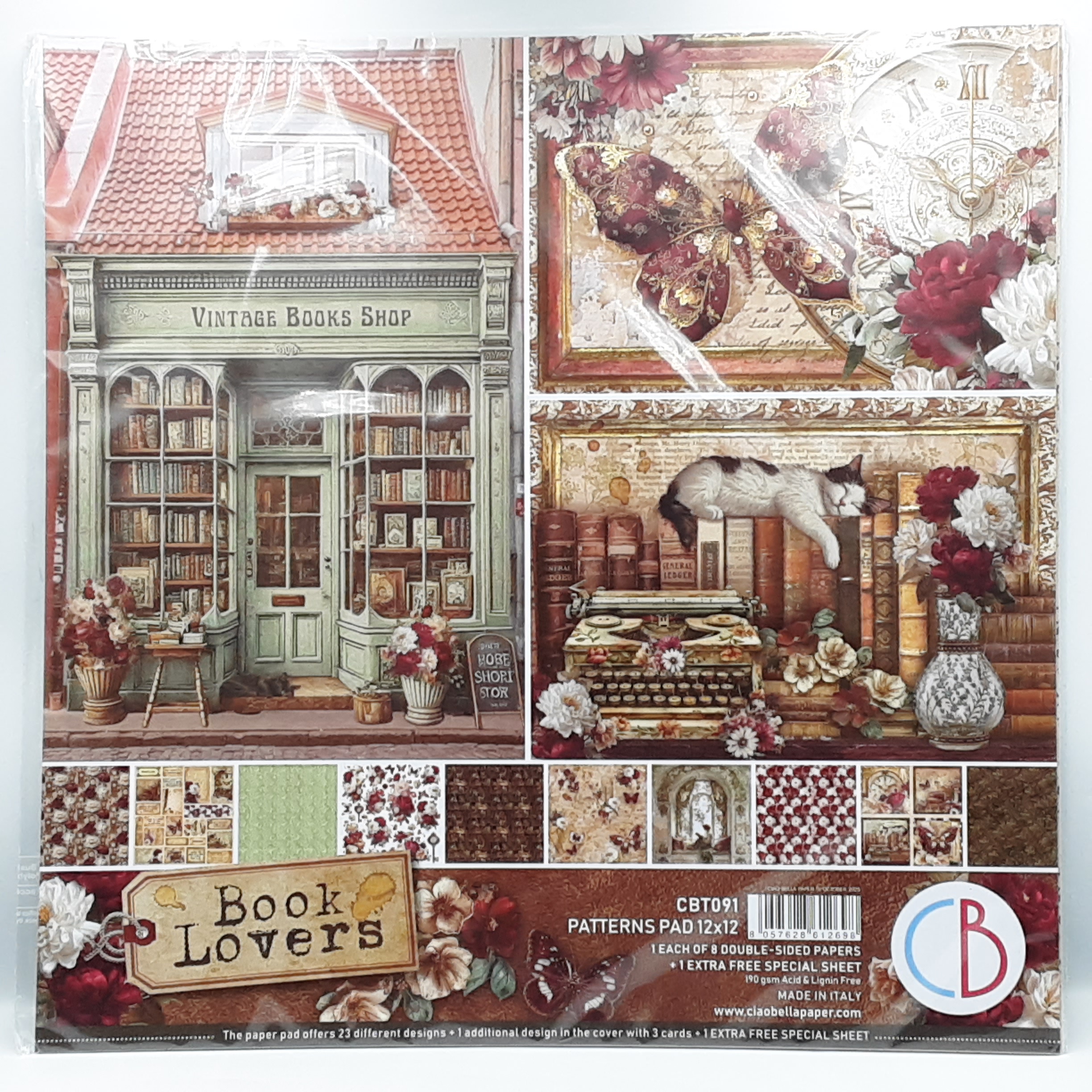 Book lovers patterns pad 12