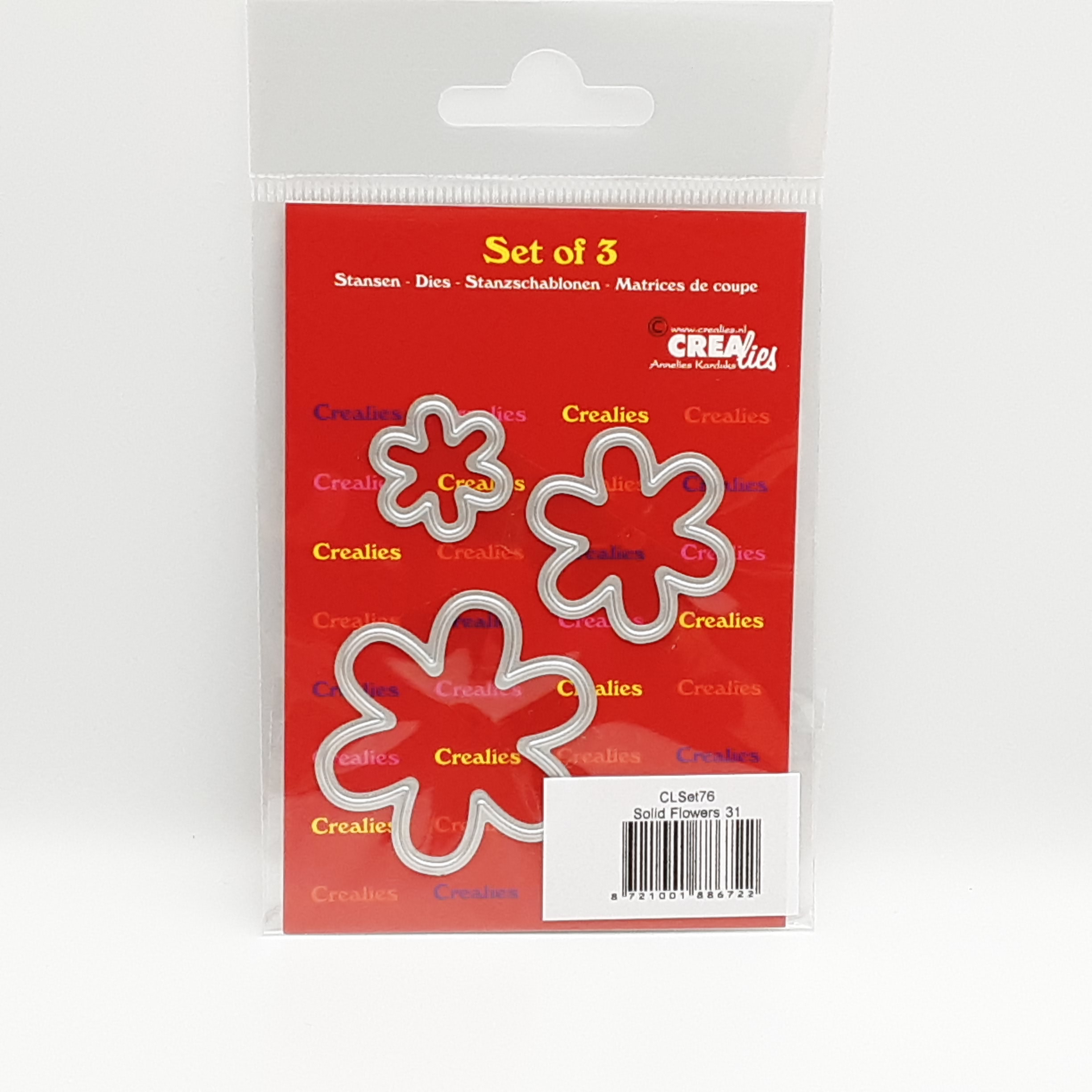 Set of 3 solid flowers 31