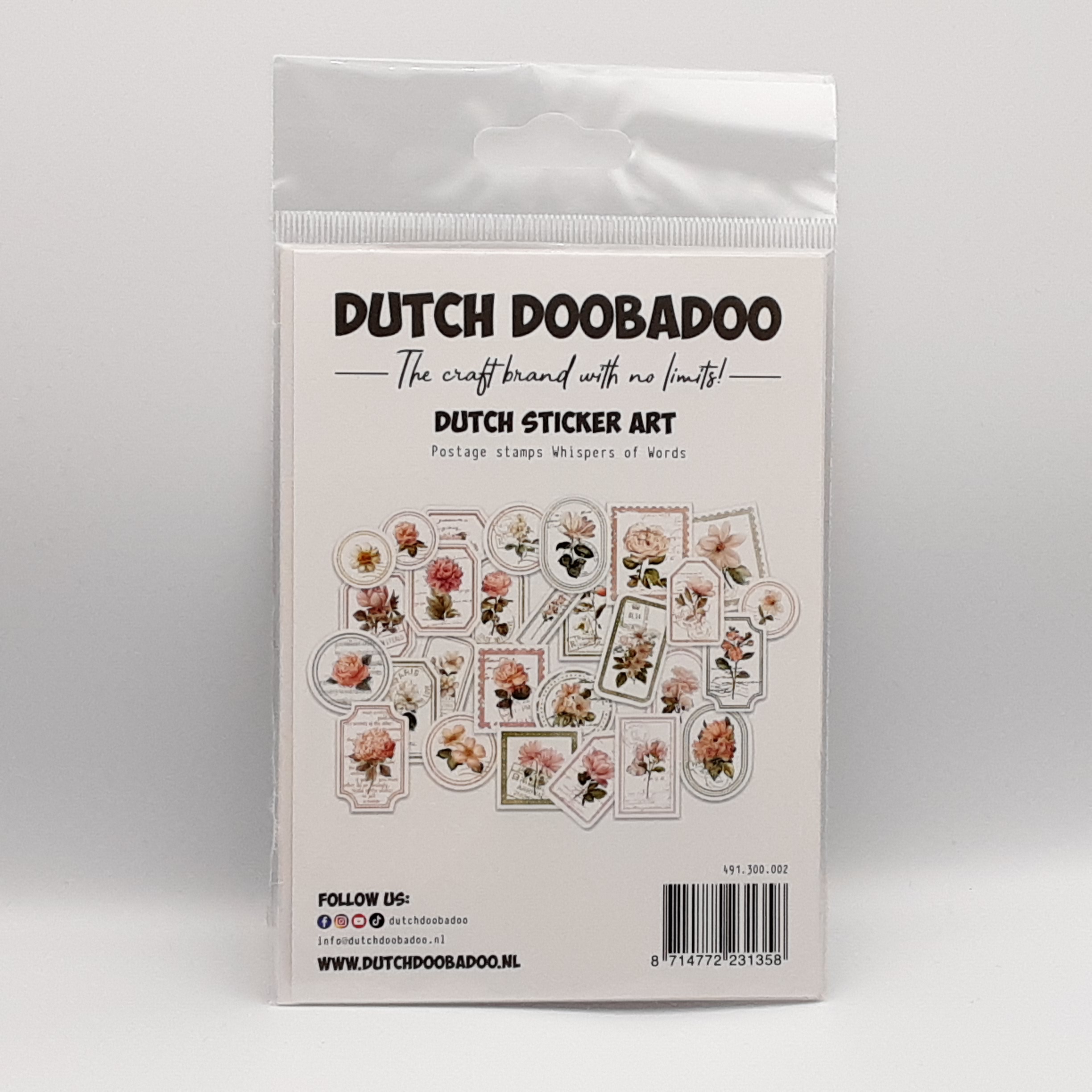 Dutch sticker art postage stamps whispers of words