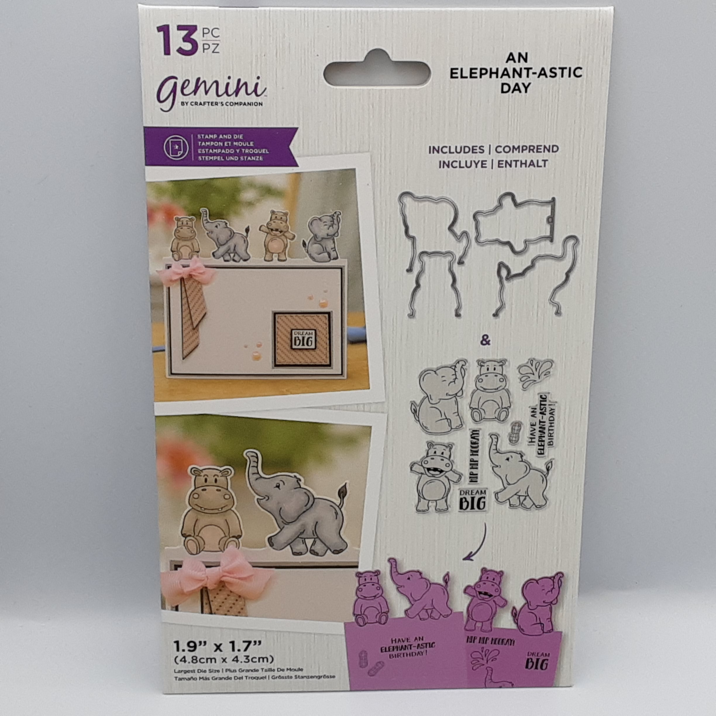 Clear stamp & snijmal set an elephant-astic day