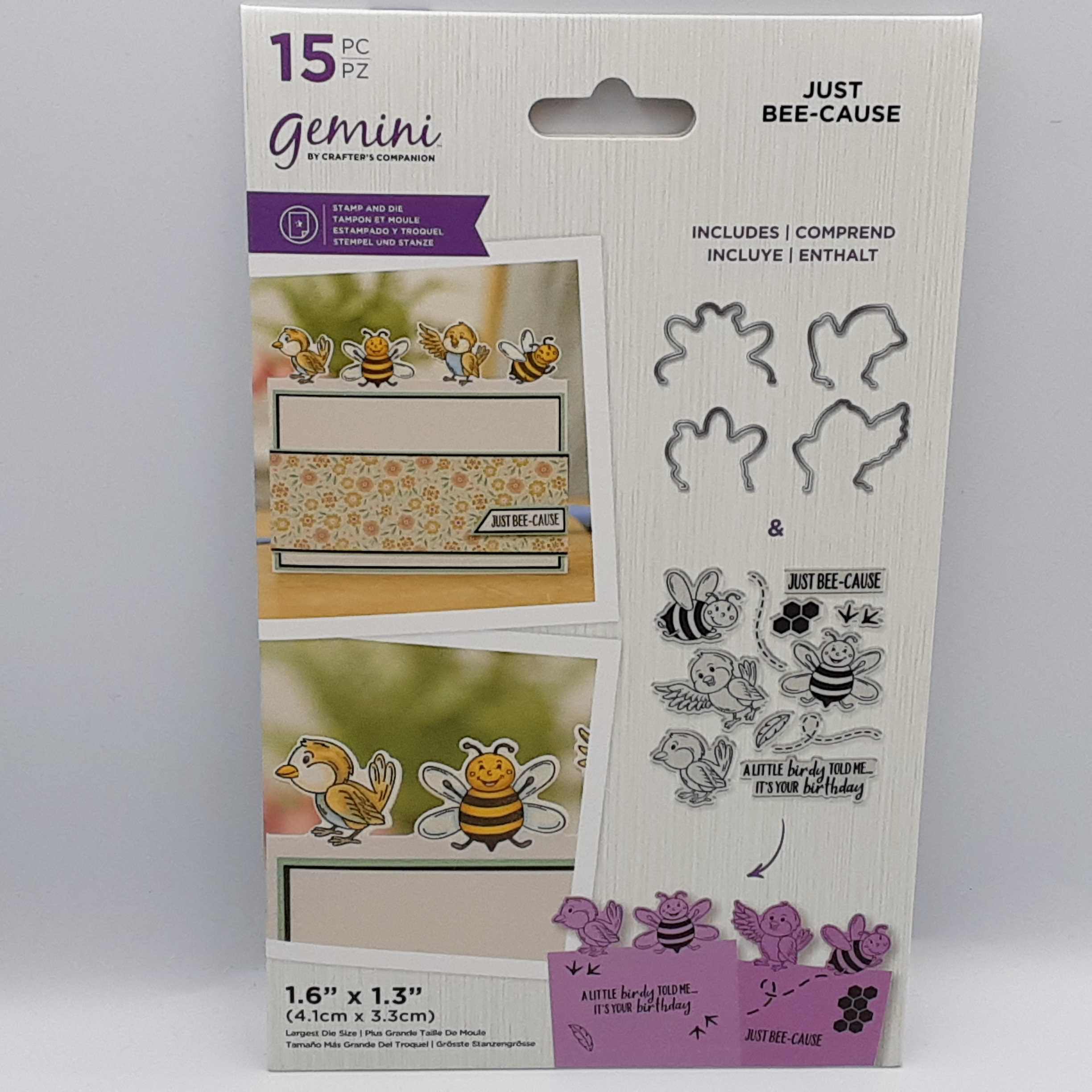 Clear stamp & snijmal set just bee-cause