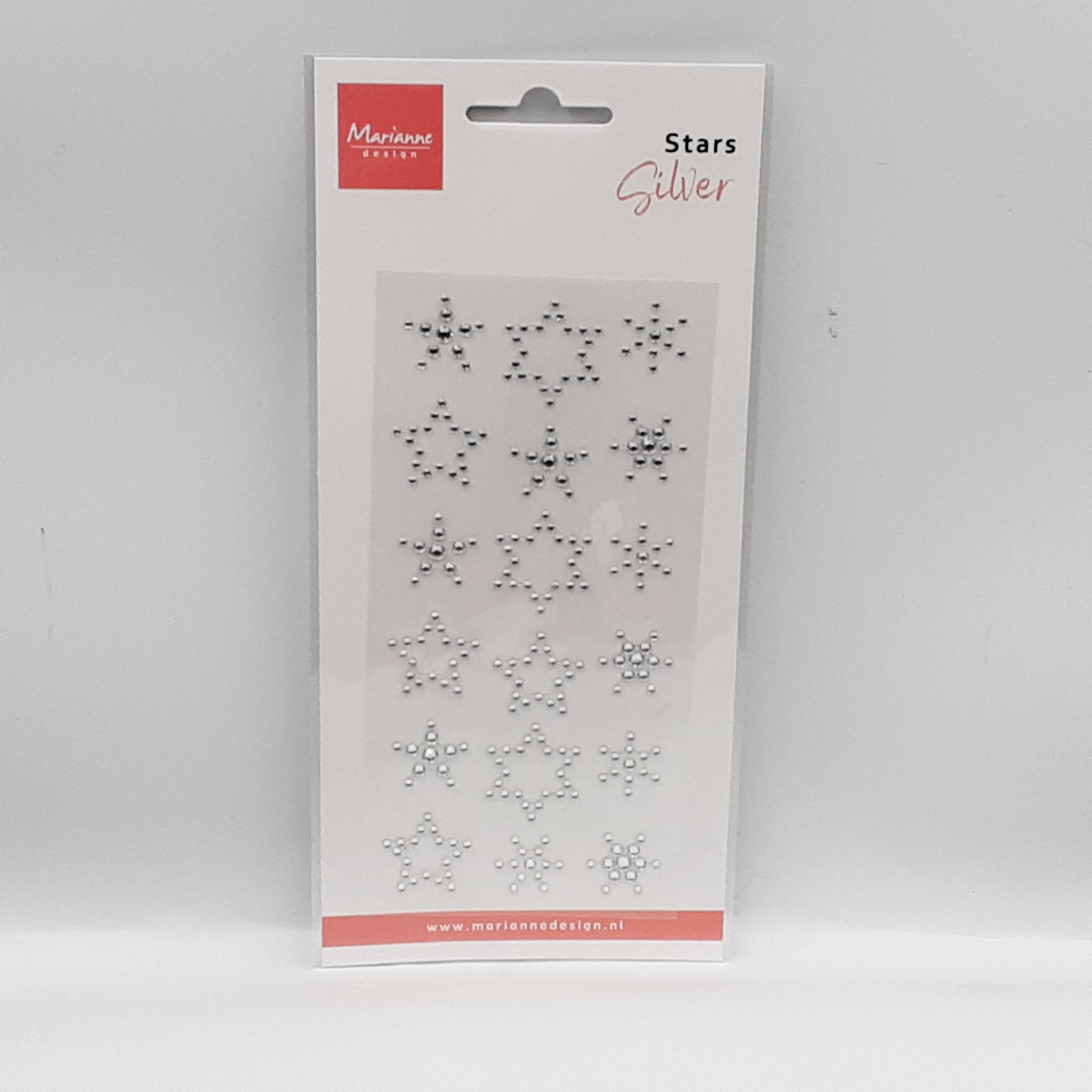 Stars rhinestones silver