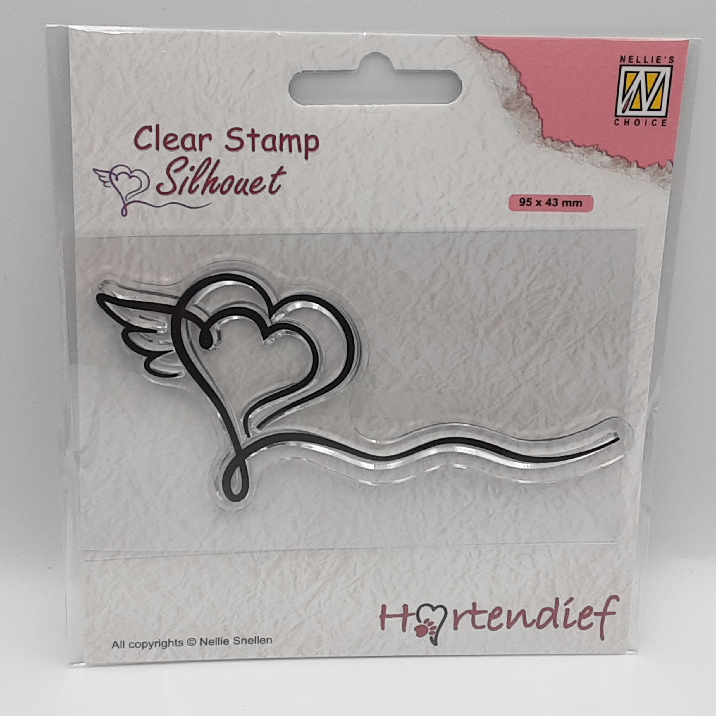Hearts silhouet clear stamp
