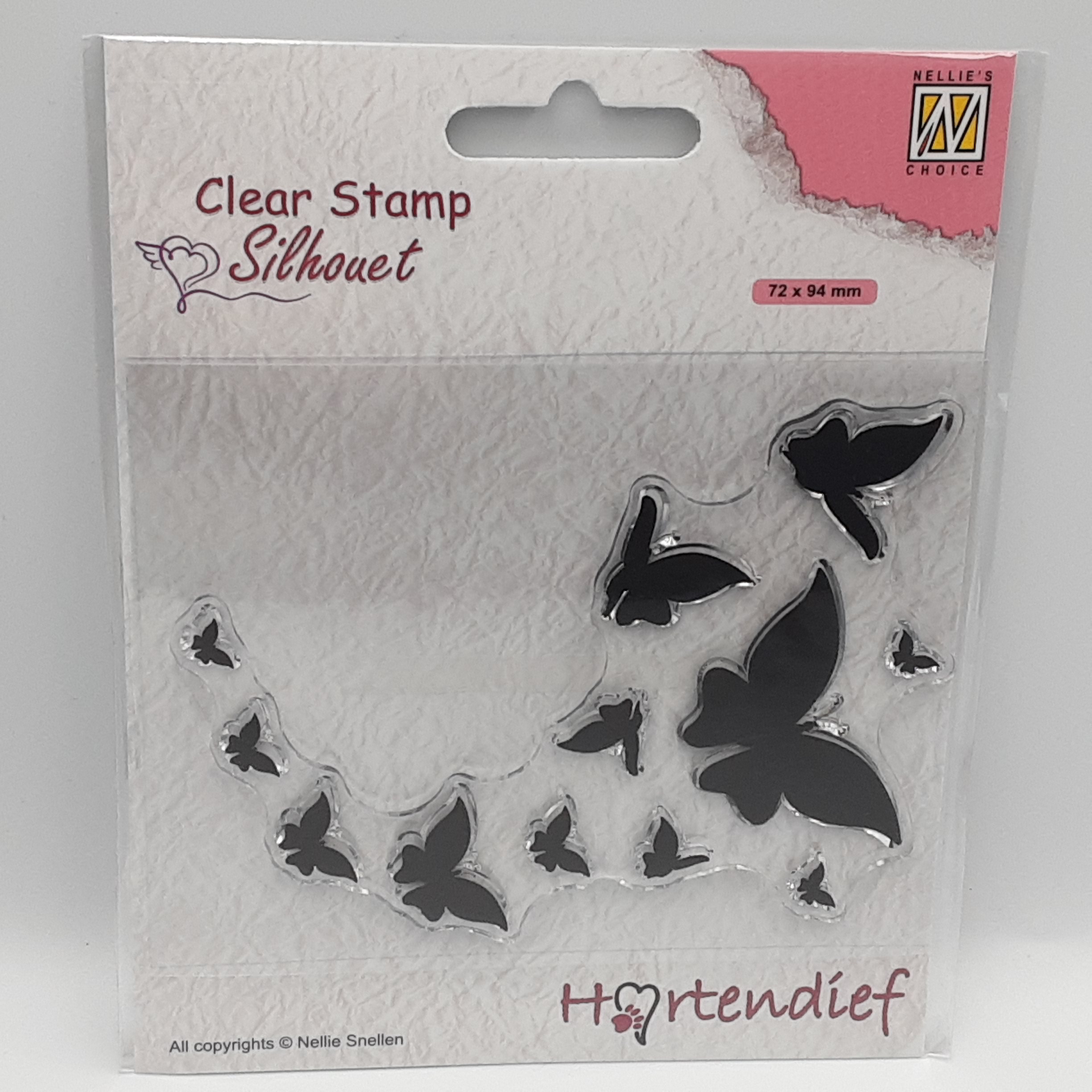 Butterflies silhouet clear stamp