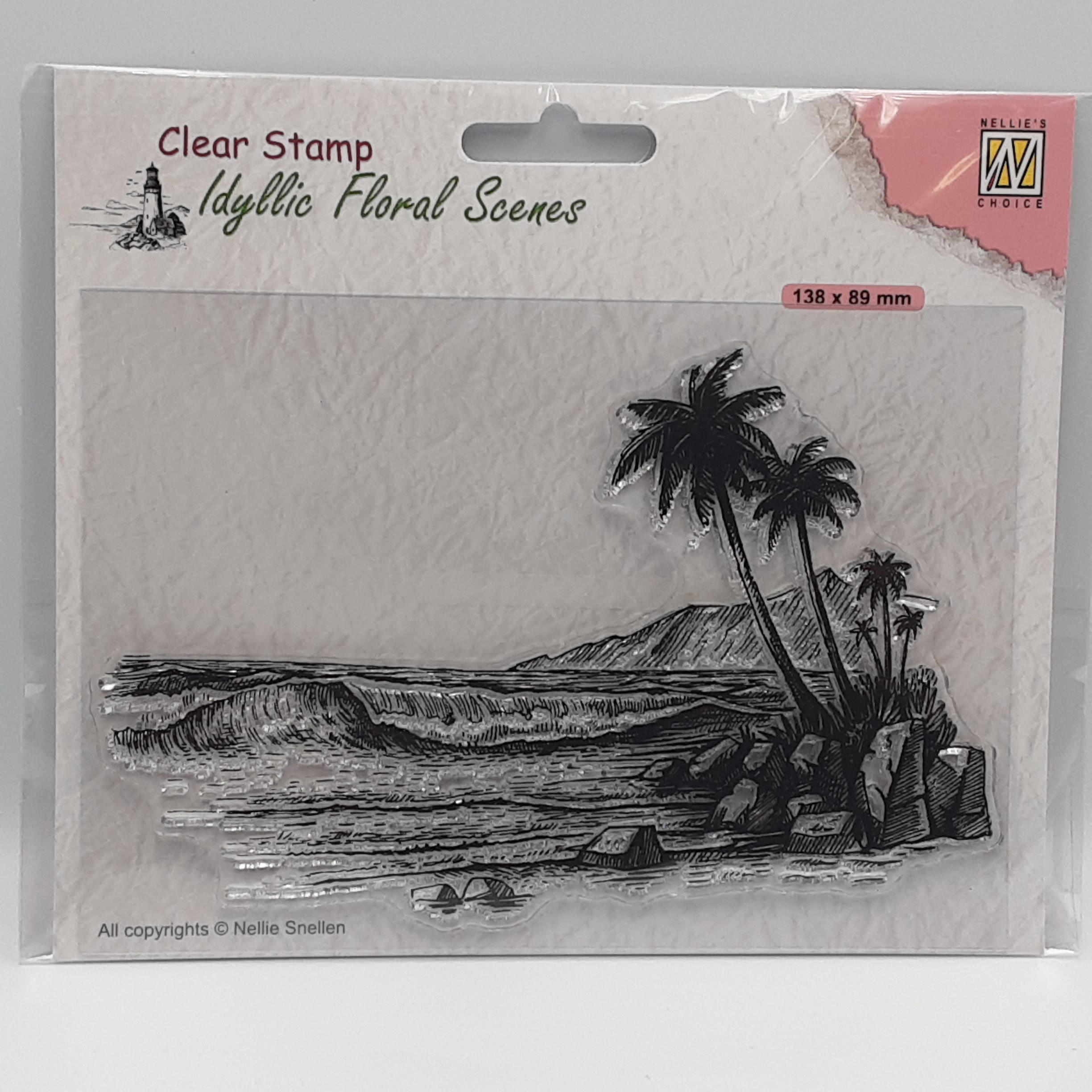 Tropical coast clear stamp