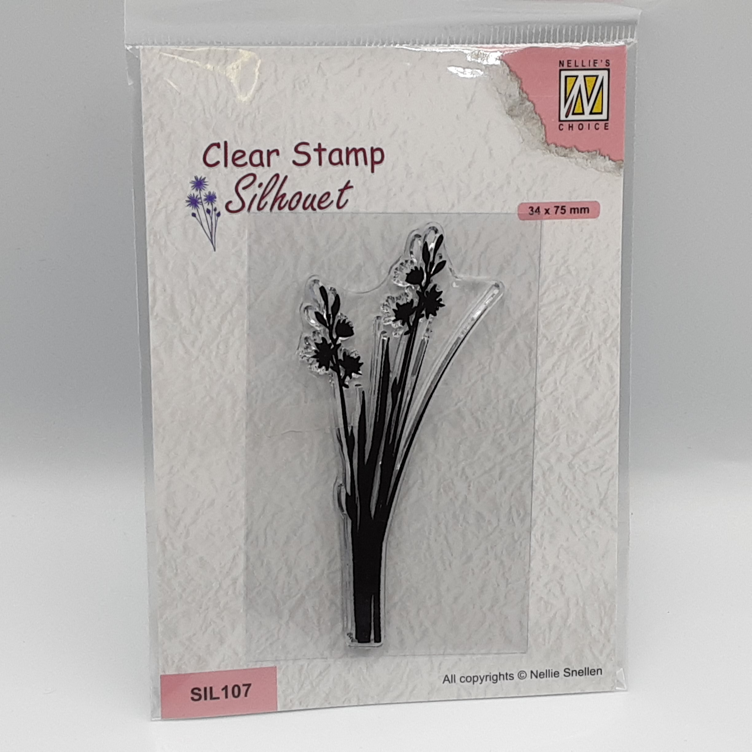 Silhouette bloemen 20 clear stamp
