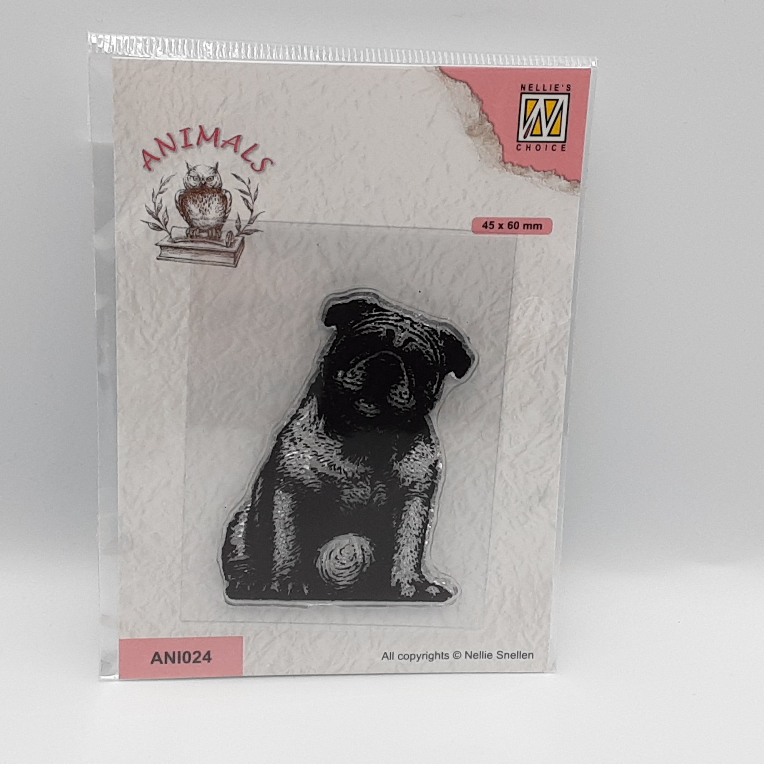 Dog with ball clear stamp