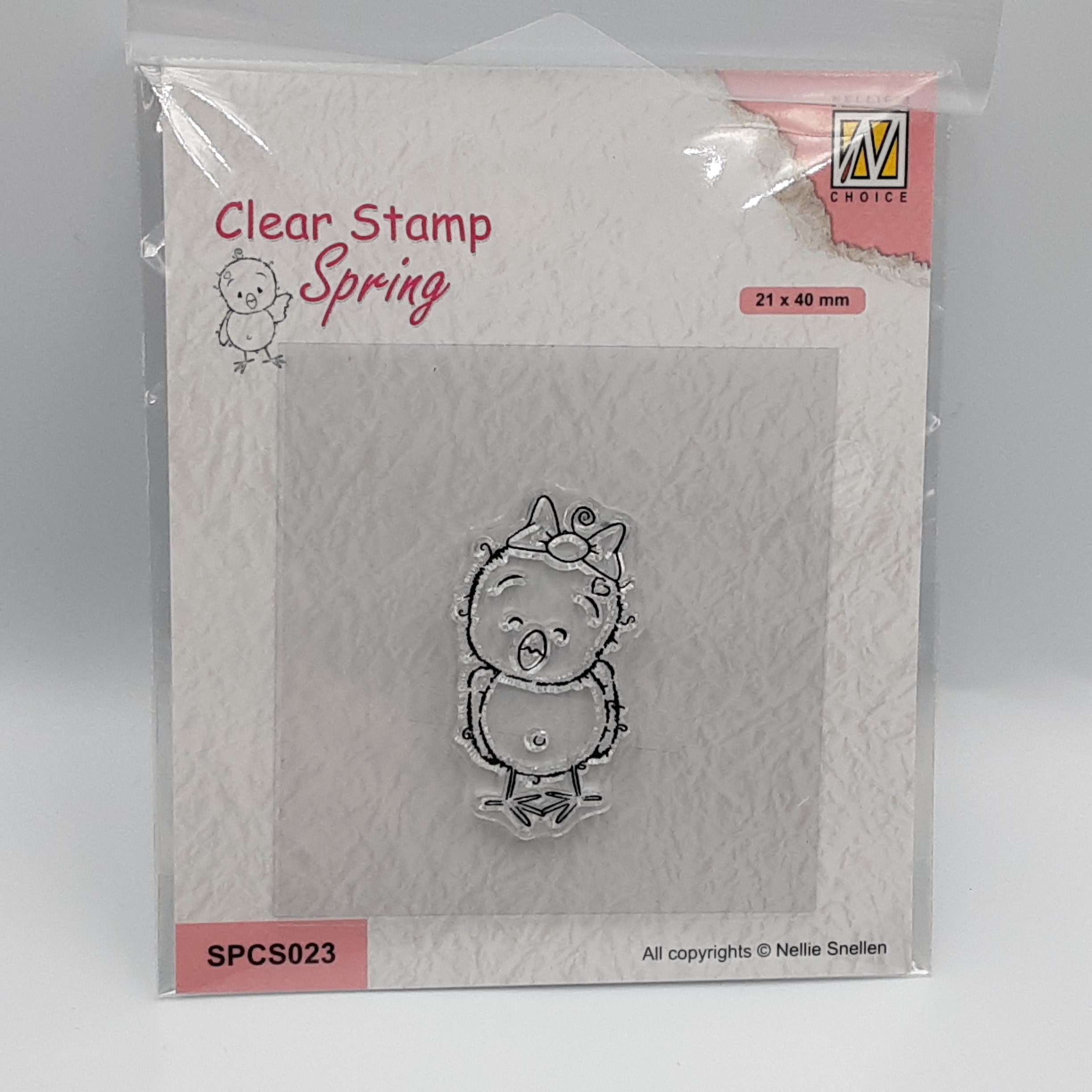 Chickies happy clear stamp