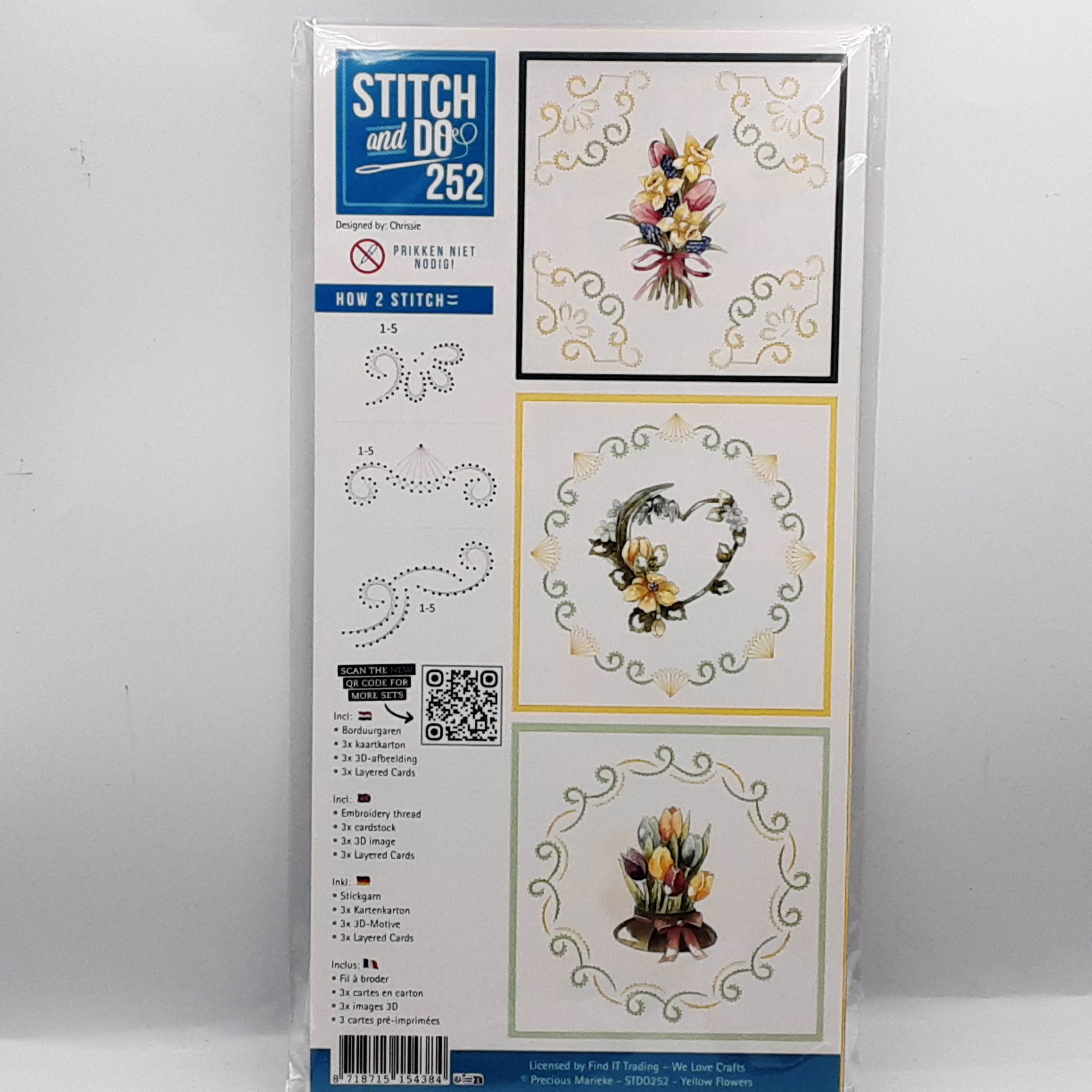 Stitch and do 252 yellow flowers