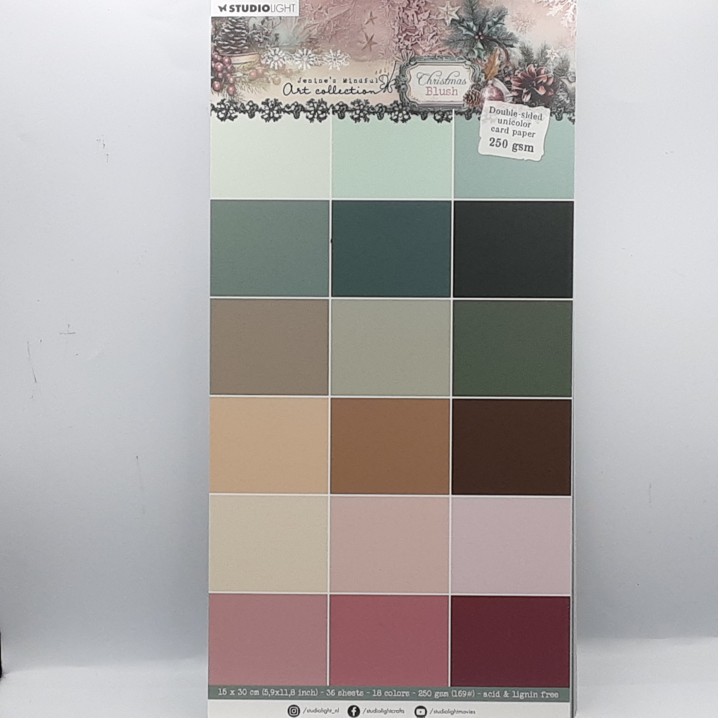 Christmas blush unicolor card paper