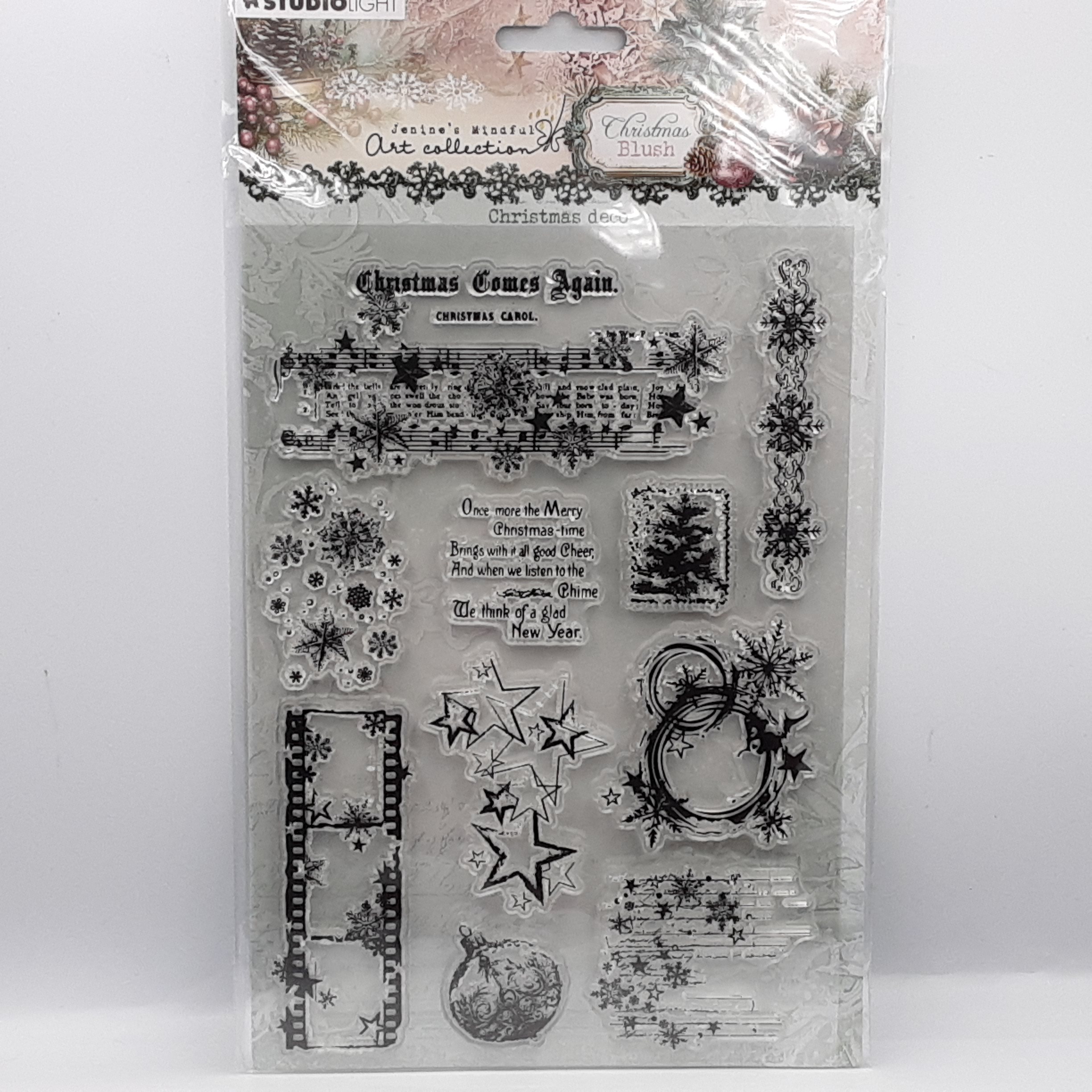 Christmas blush clear stamp Christmas deco
