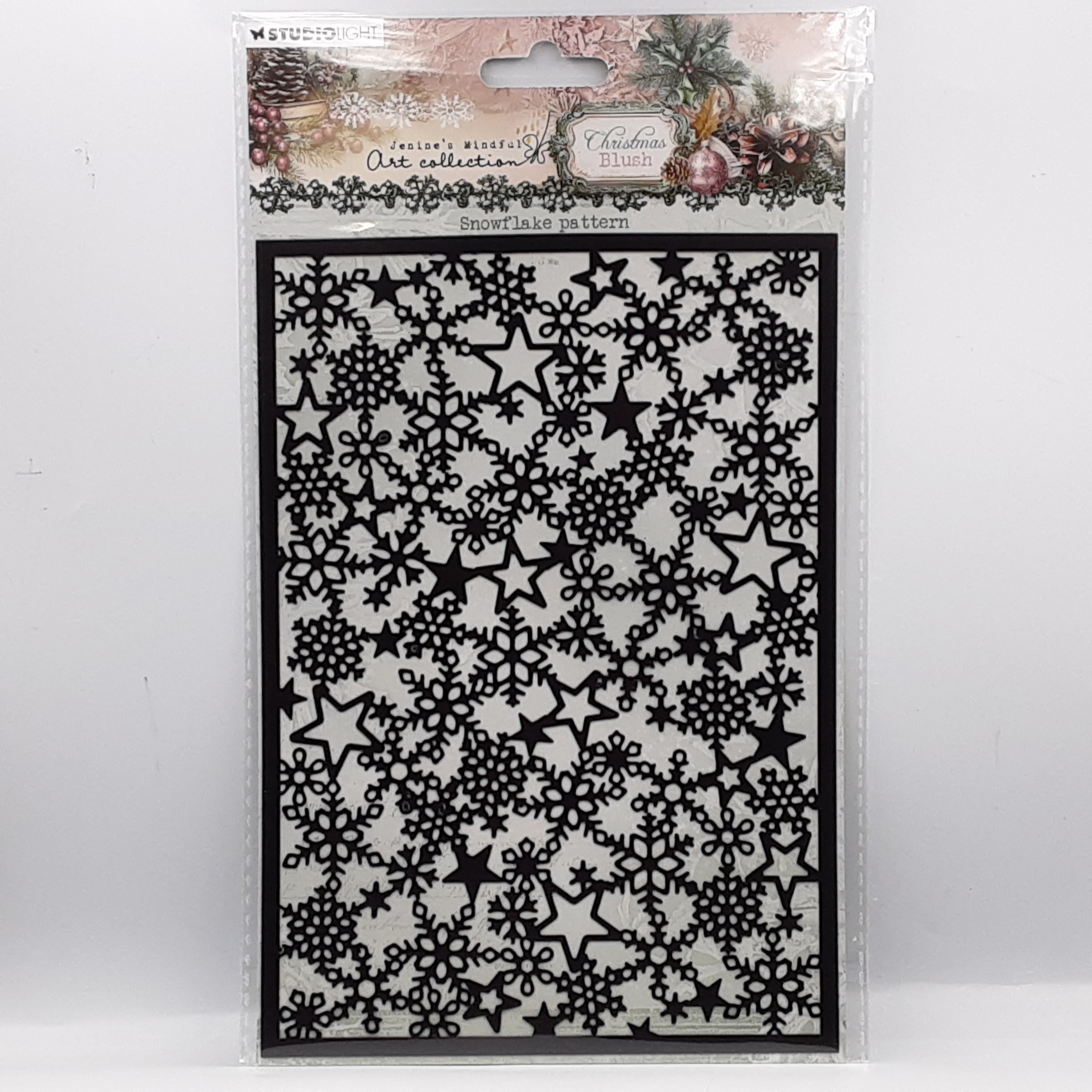 Christmas blush mask snowflake pattern