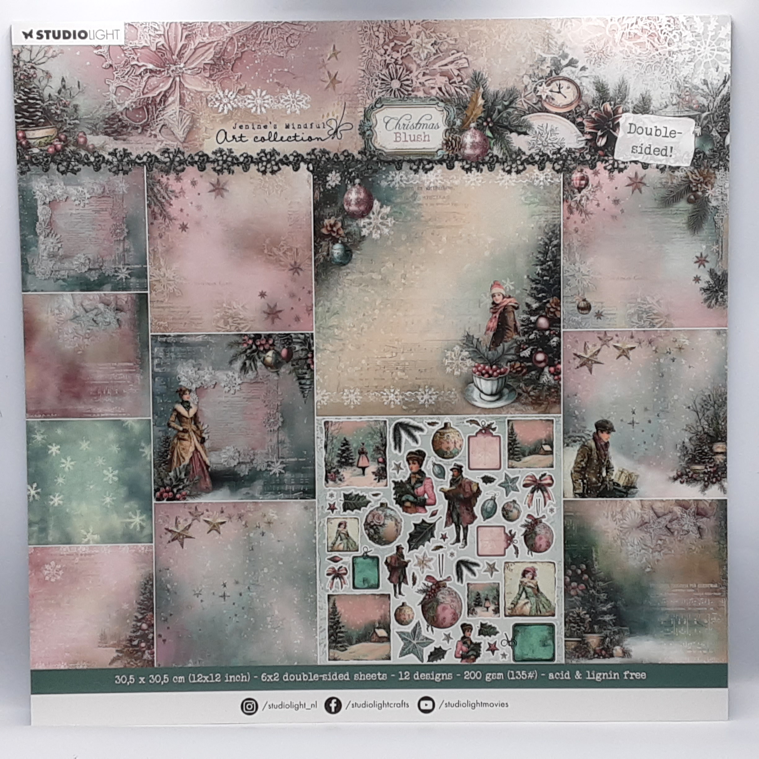 Christmas blush paperpad scrapbooking