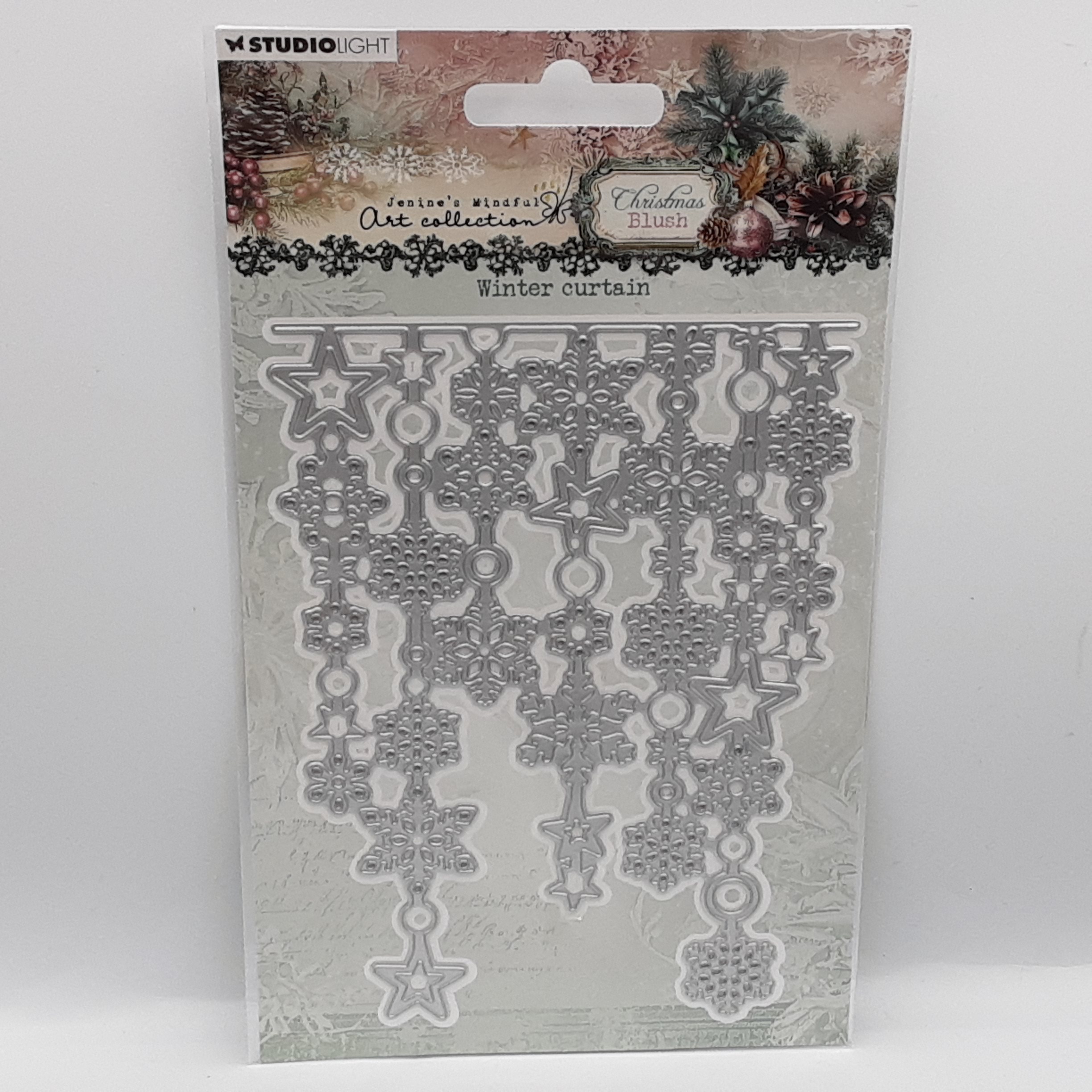 Christmas blush stansmal winter coutain