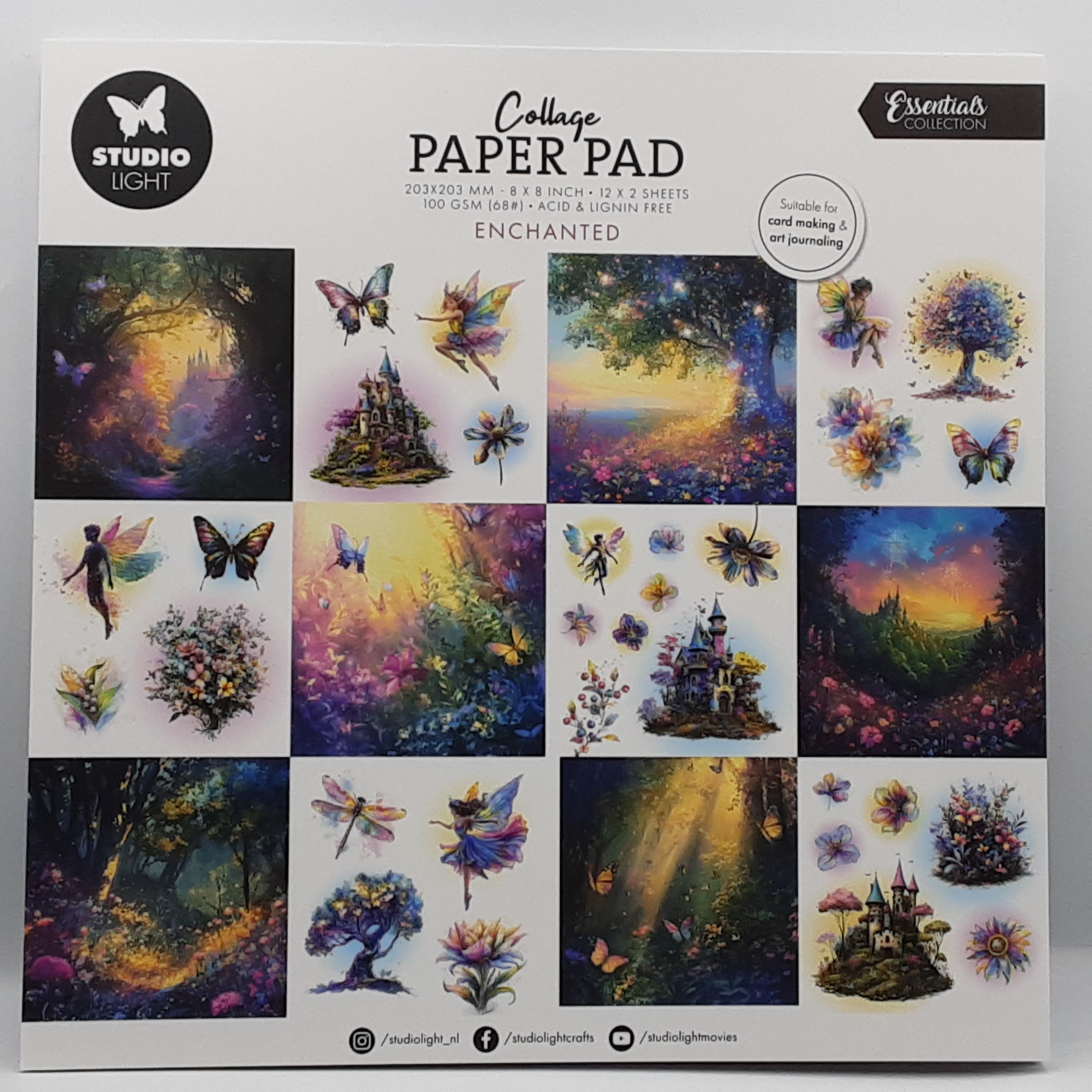 Collage paper pad enchanted