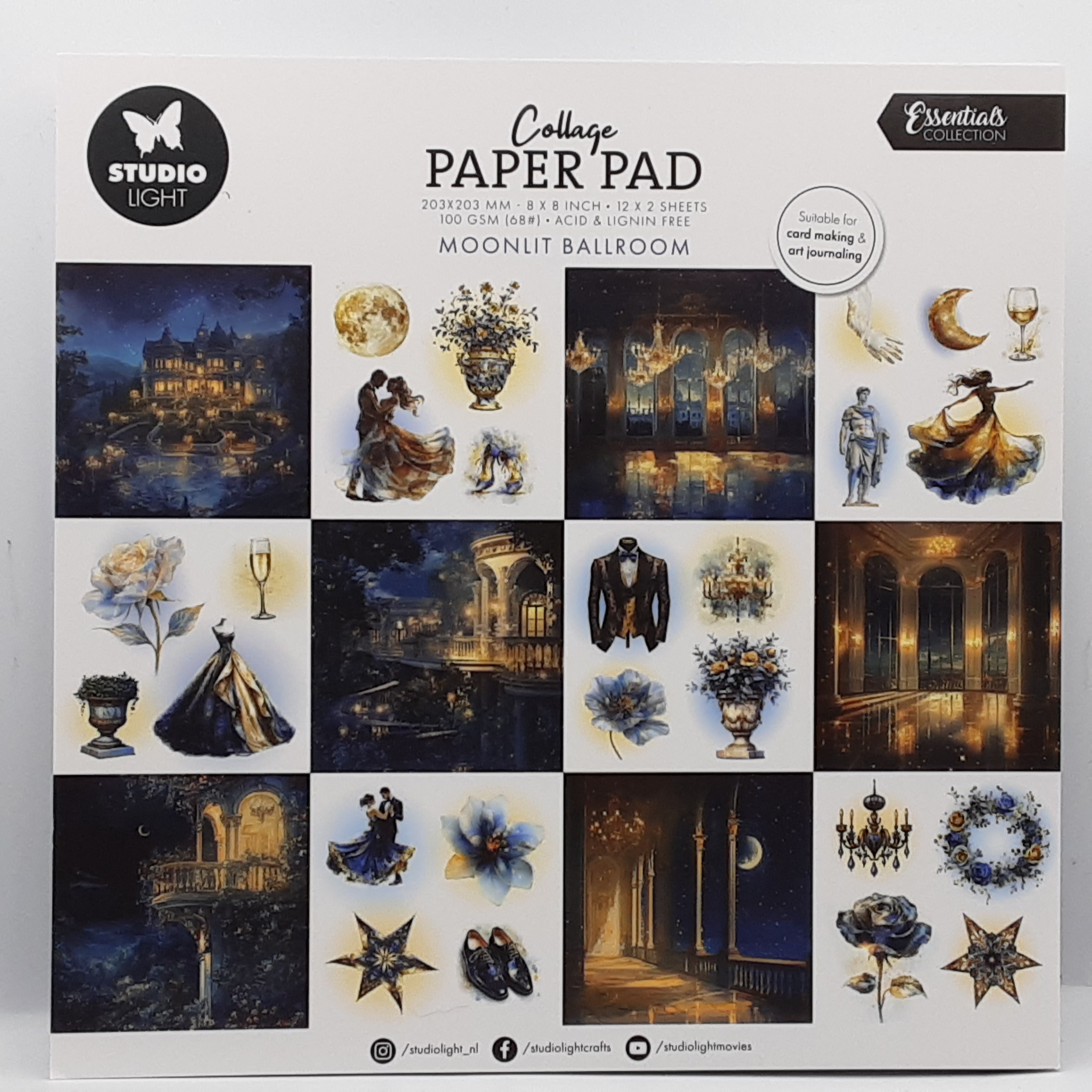 Collage paper pad moonlit ballroom
