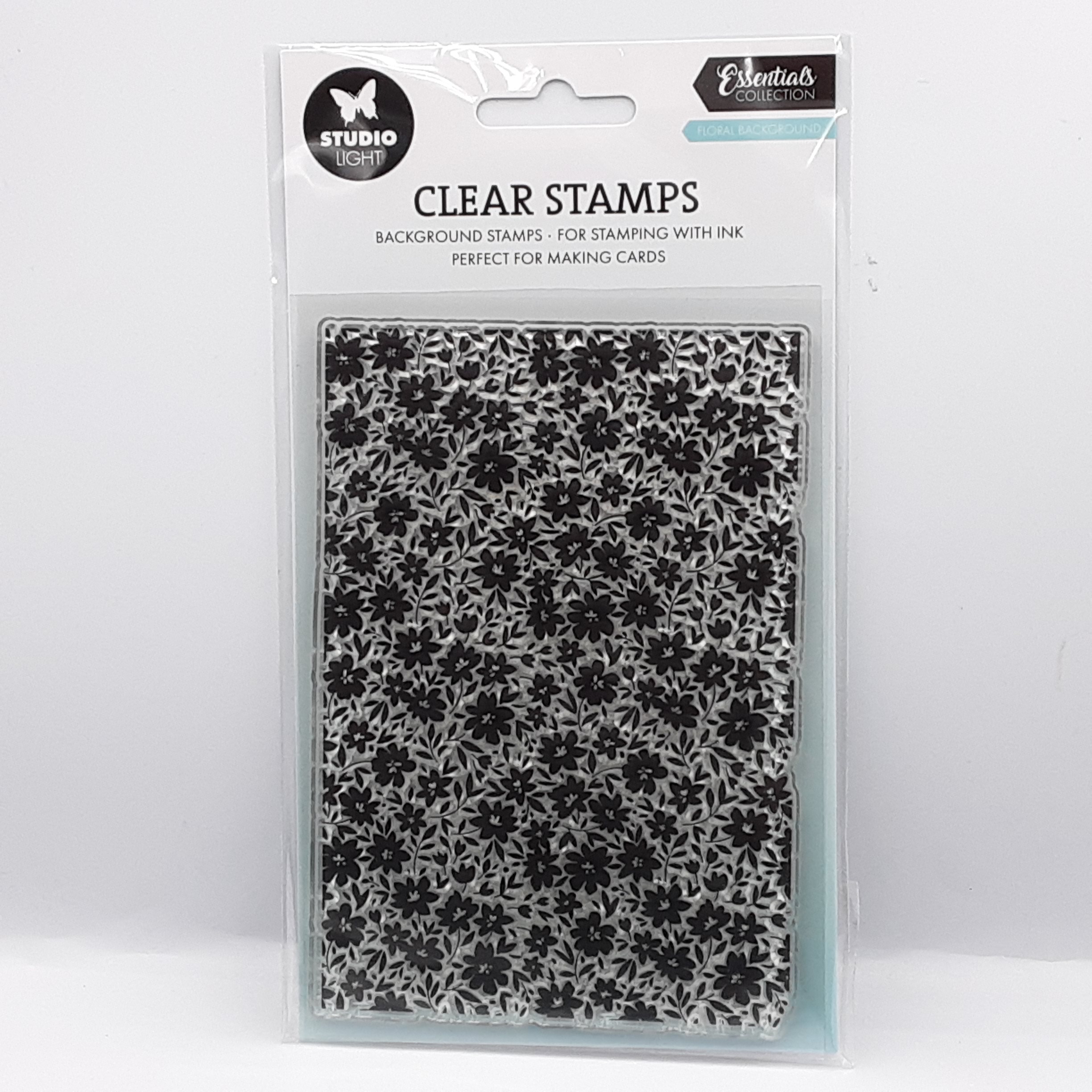 Clear stamp floral background