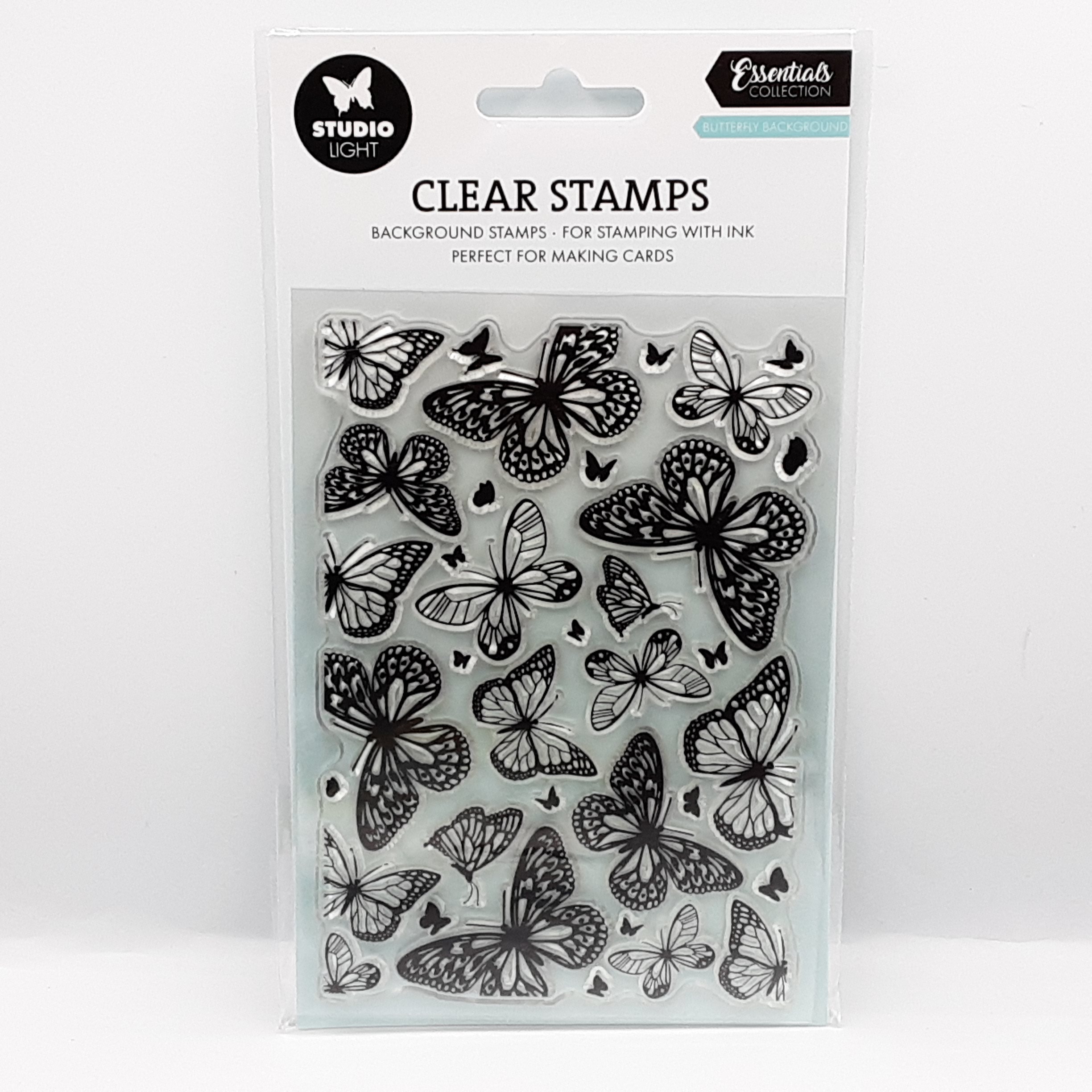 Clear stamp butterfly background