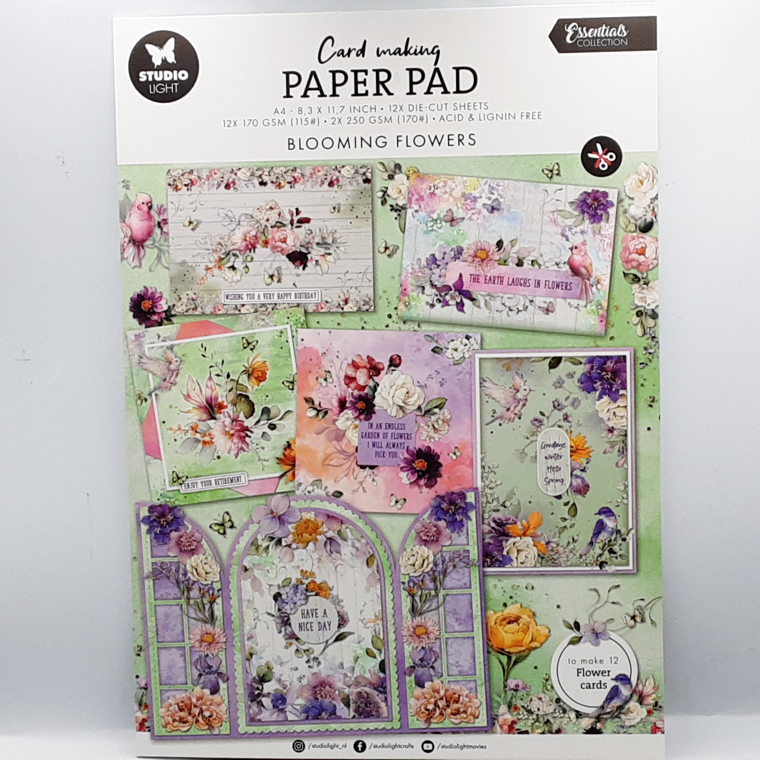 Blooming flowers card making paperpad