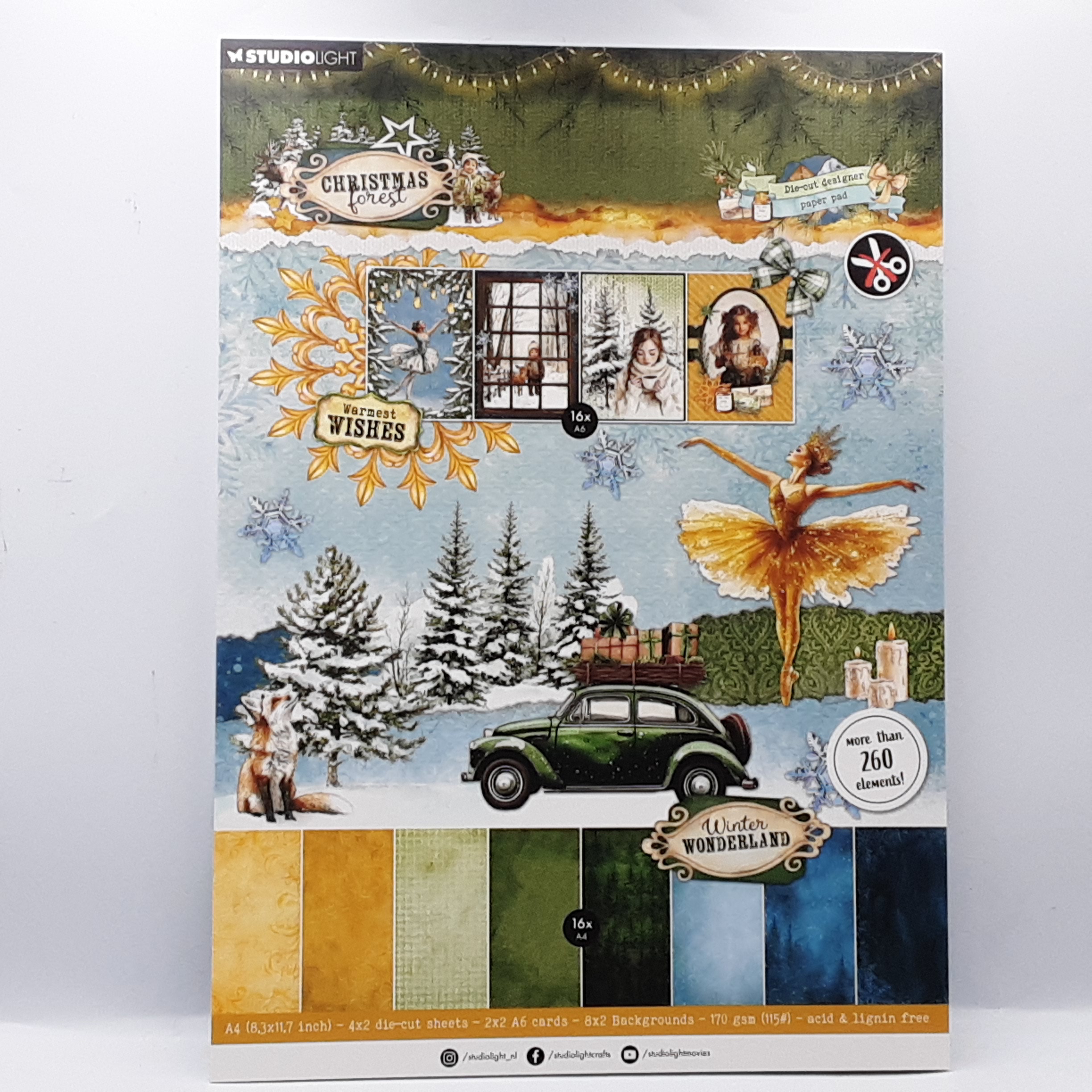 Christmas forest A4 die-cut designer paper pad