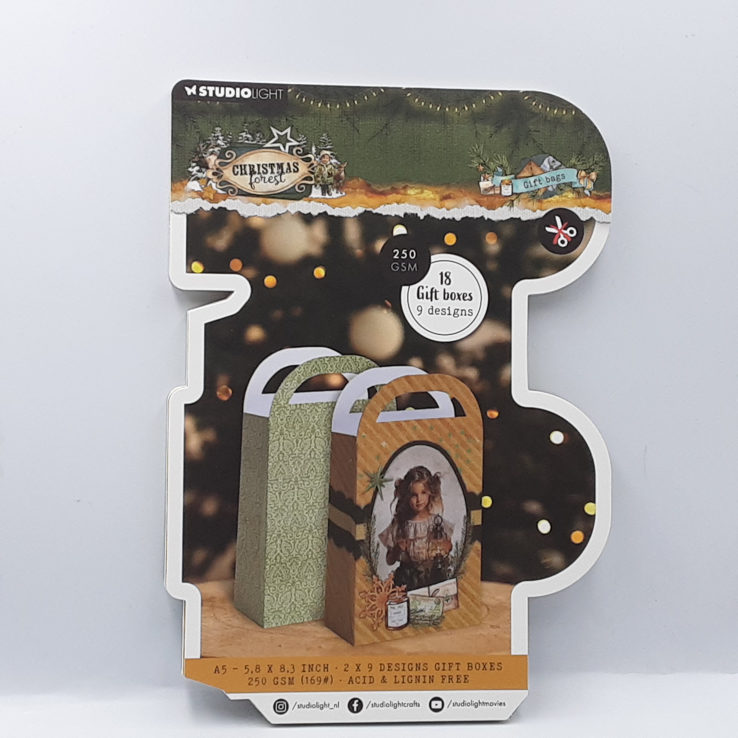 Christmas forest A5 gift box paperpad gift bags