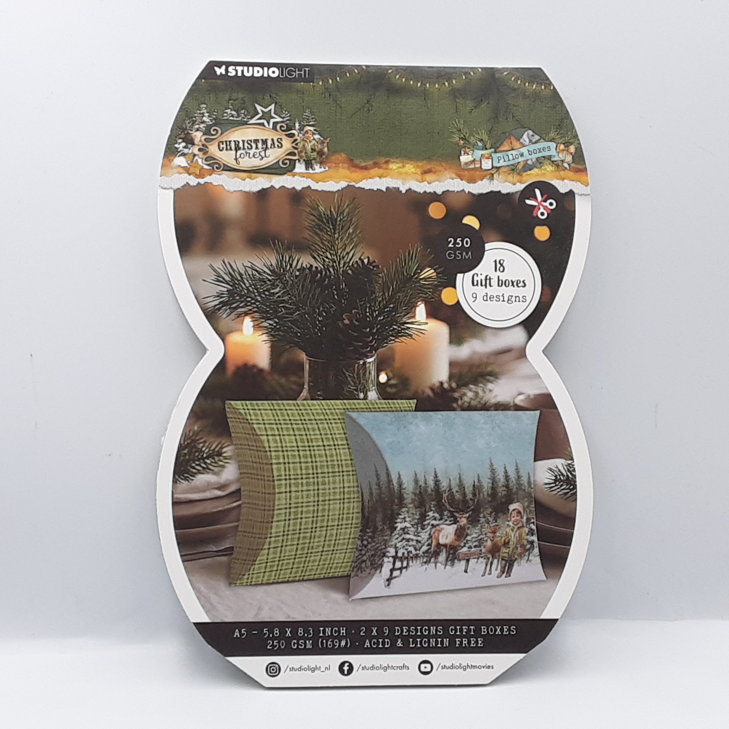 Christmas forest A5 gift box paperpad pillow boxes