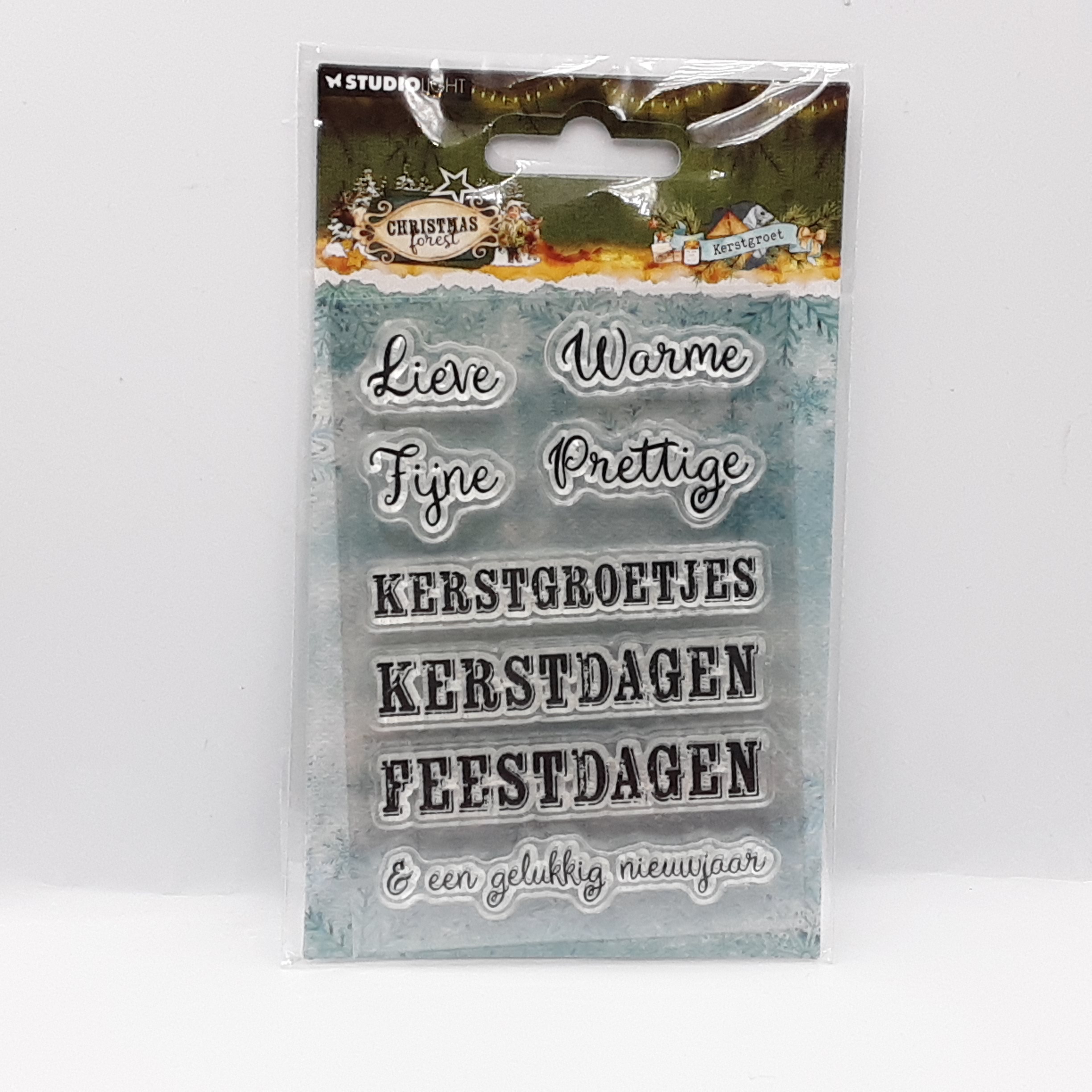 Christmas forest clear stamp kerstgroet