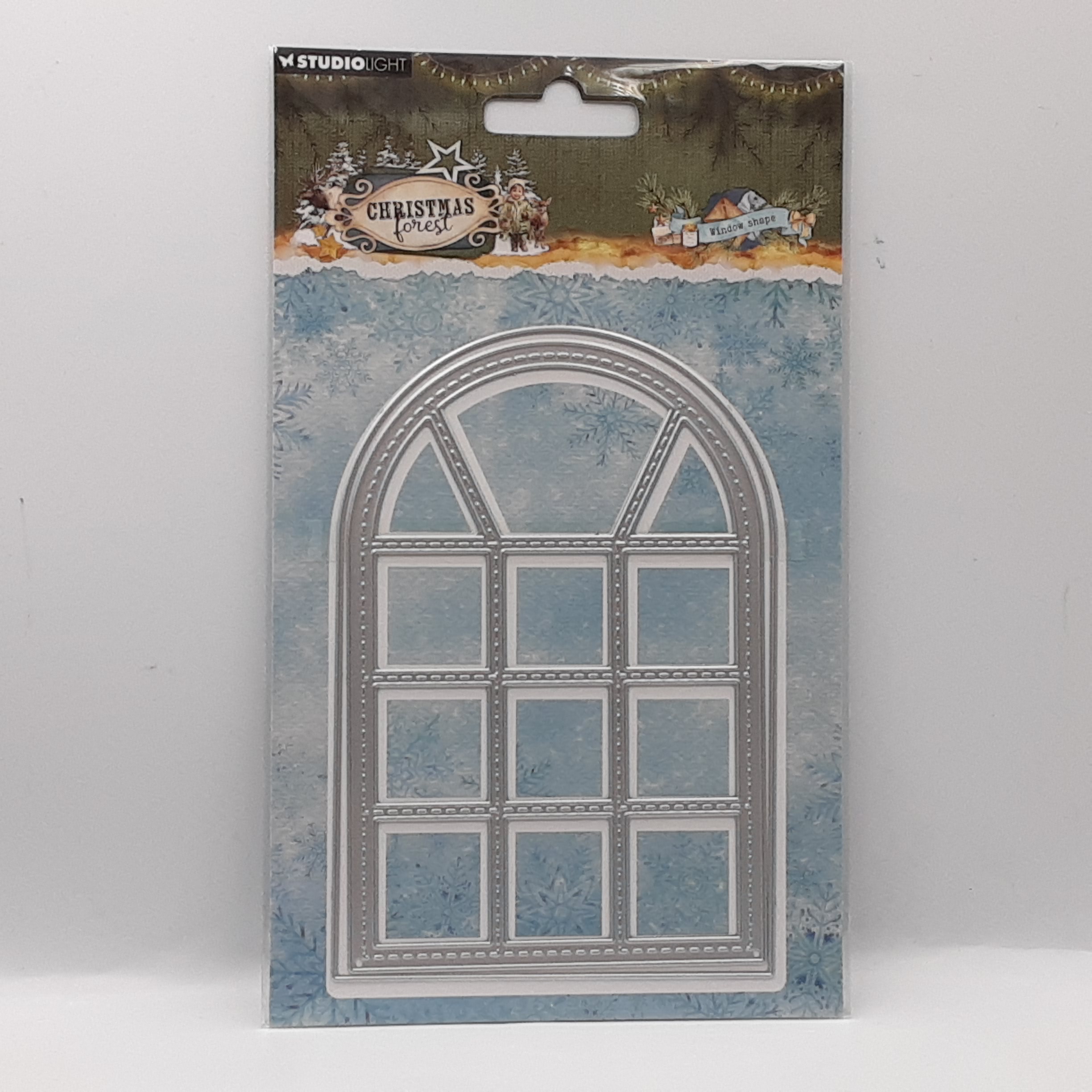 Christmas forest cutting dies window shape