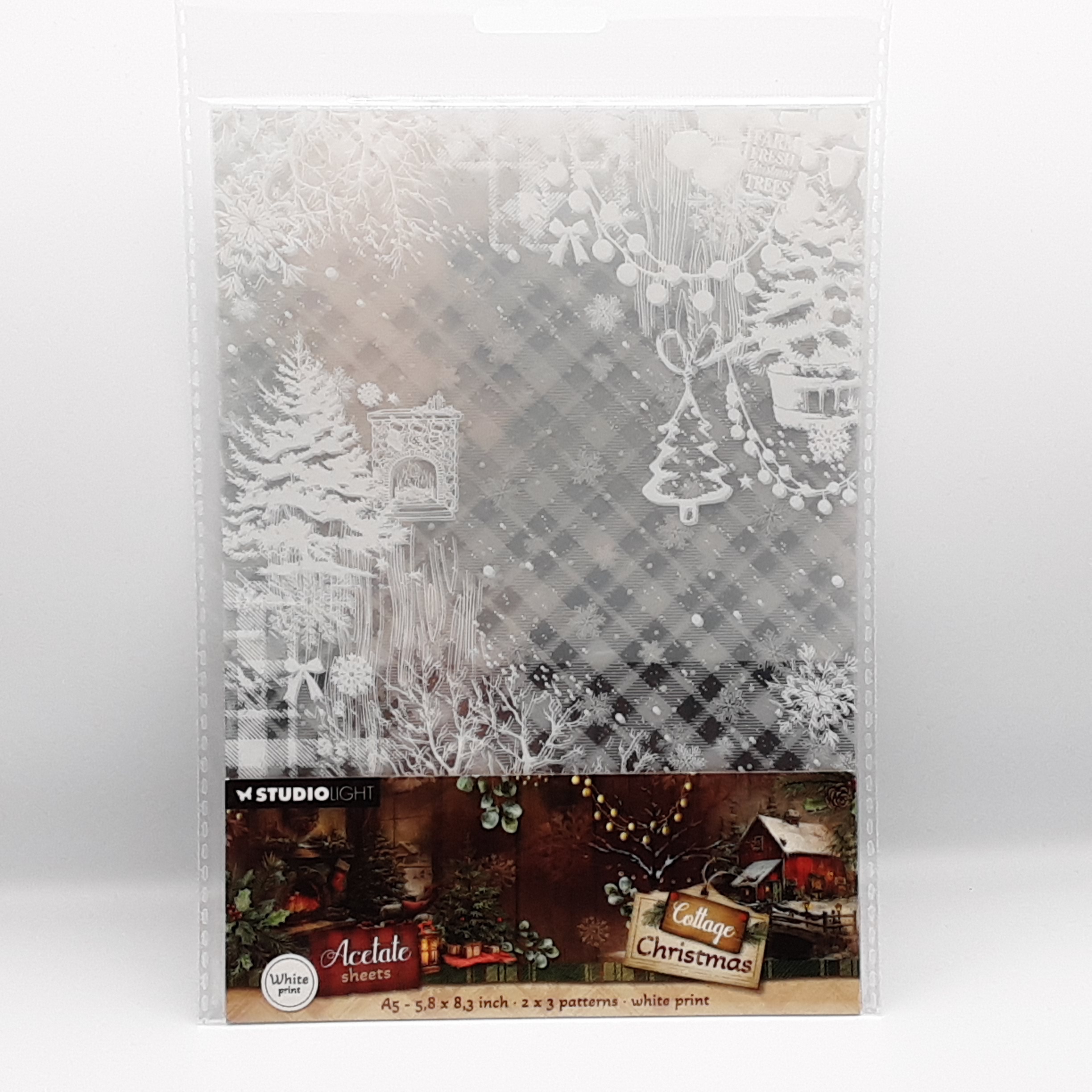 Acetate sheets cottage christmas