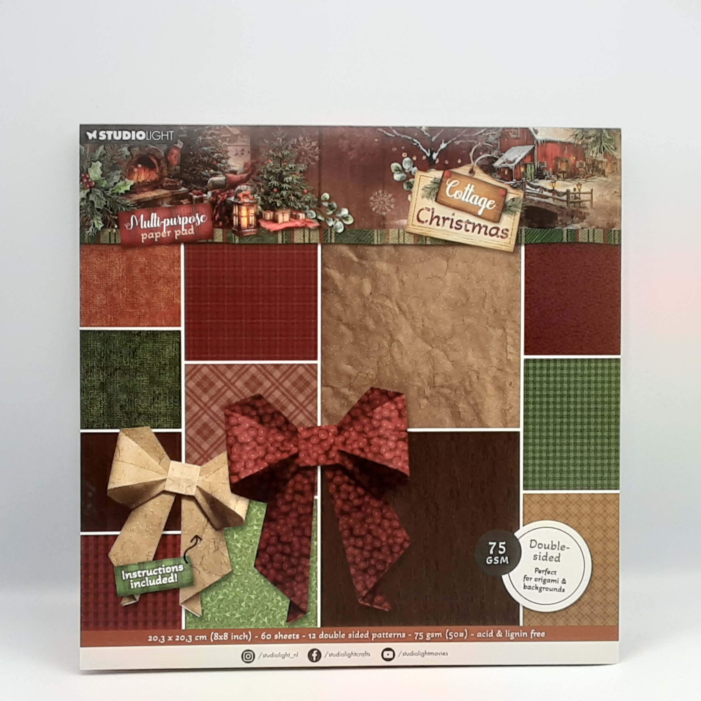 Multi purpose paperpad cottage christmas