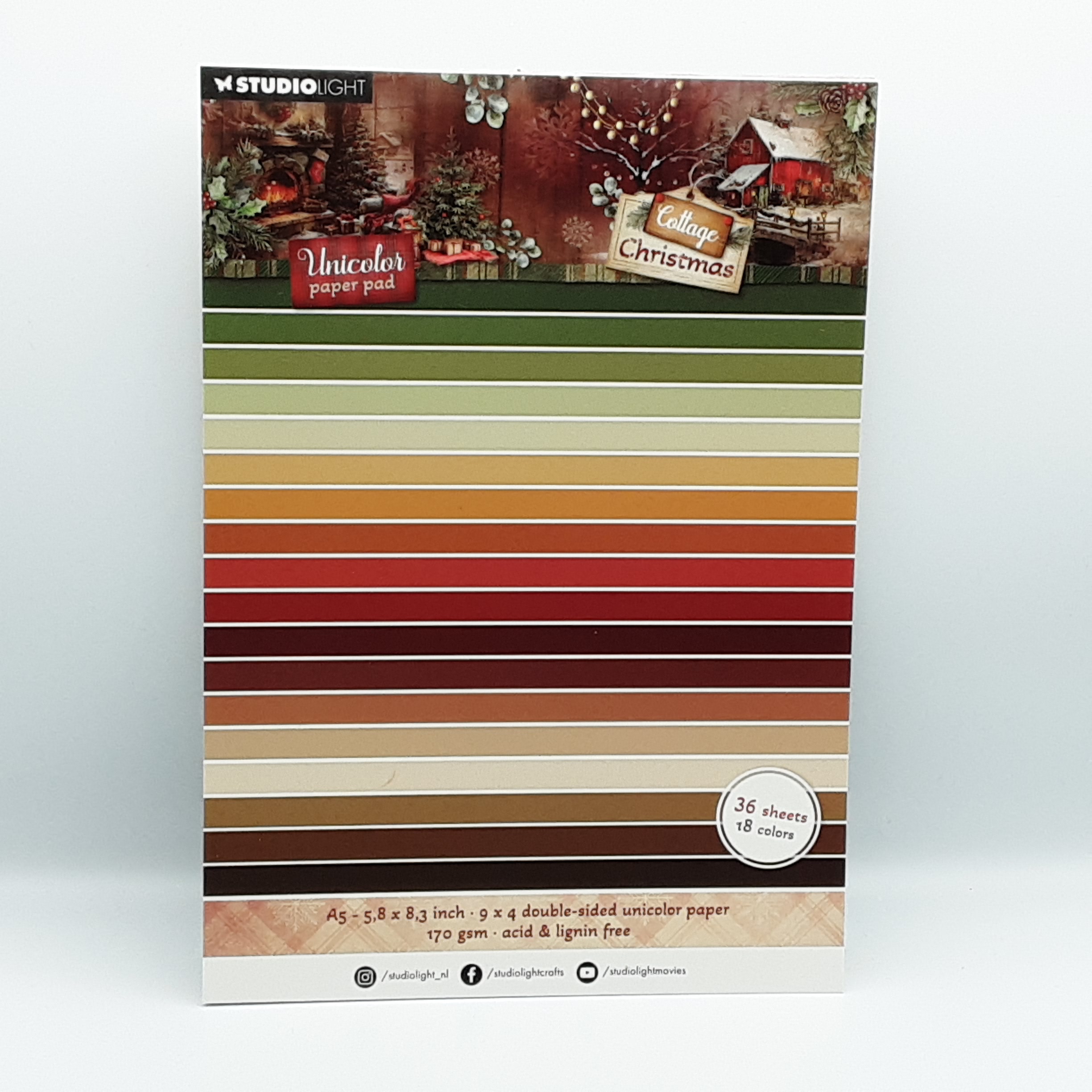 Unicolor paperpad cottage christmas