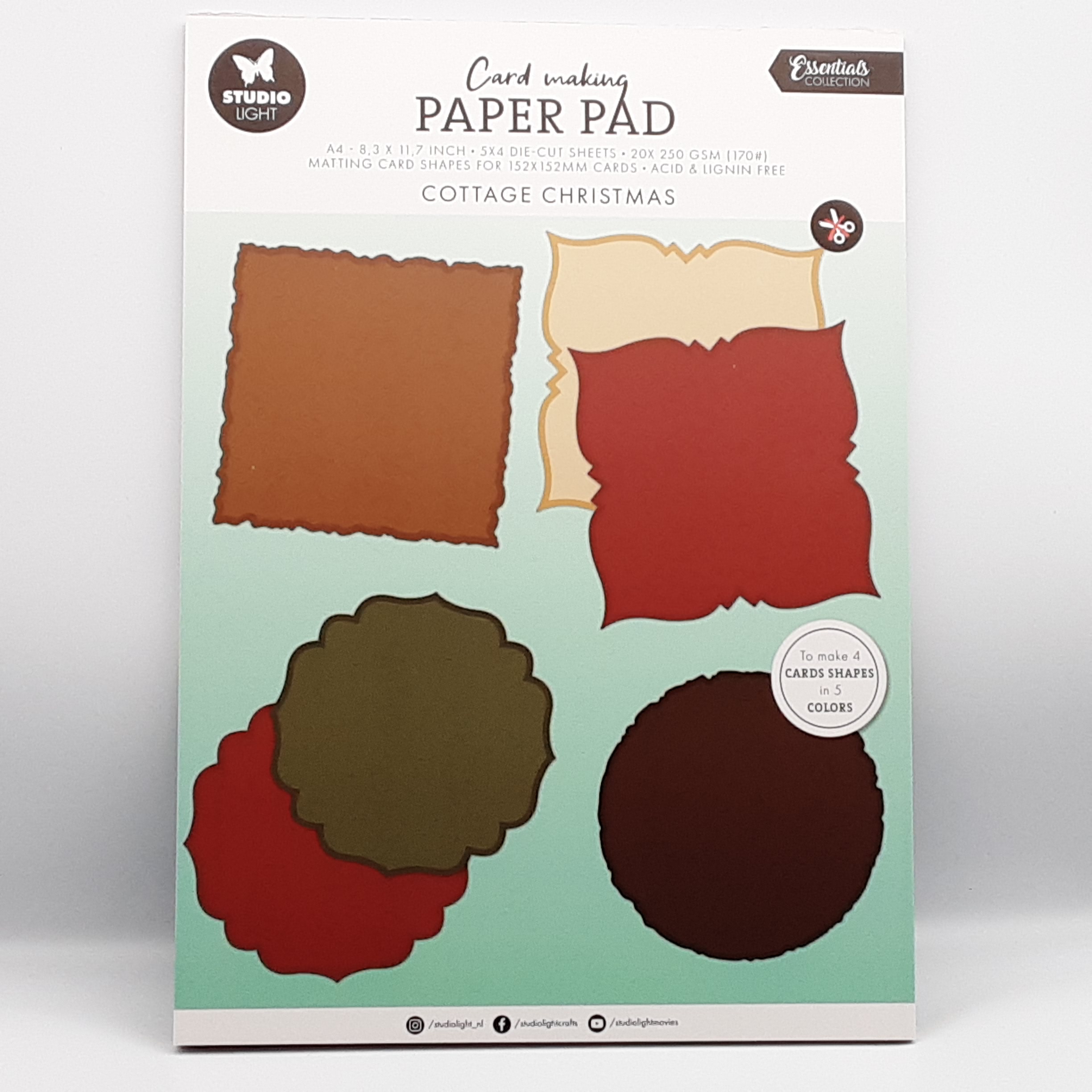Card making paperpad cottage christmas 4k