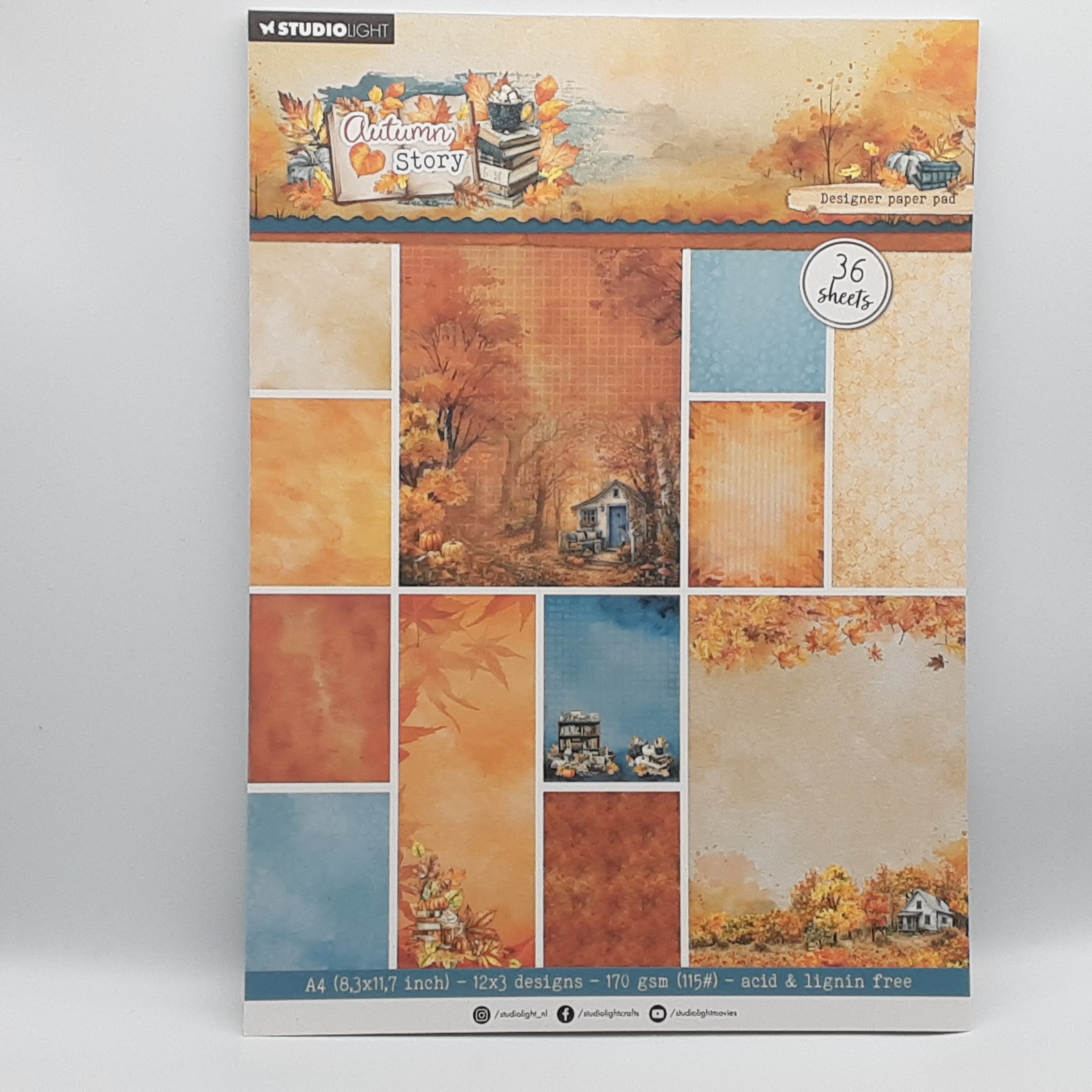 Autumn story A4 designer paperpad background