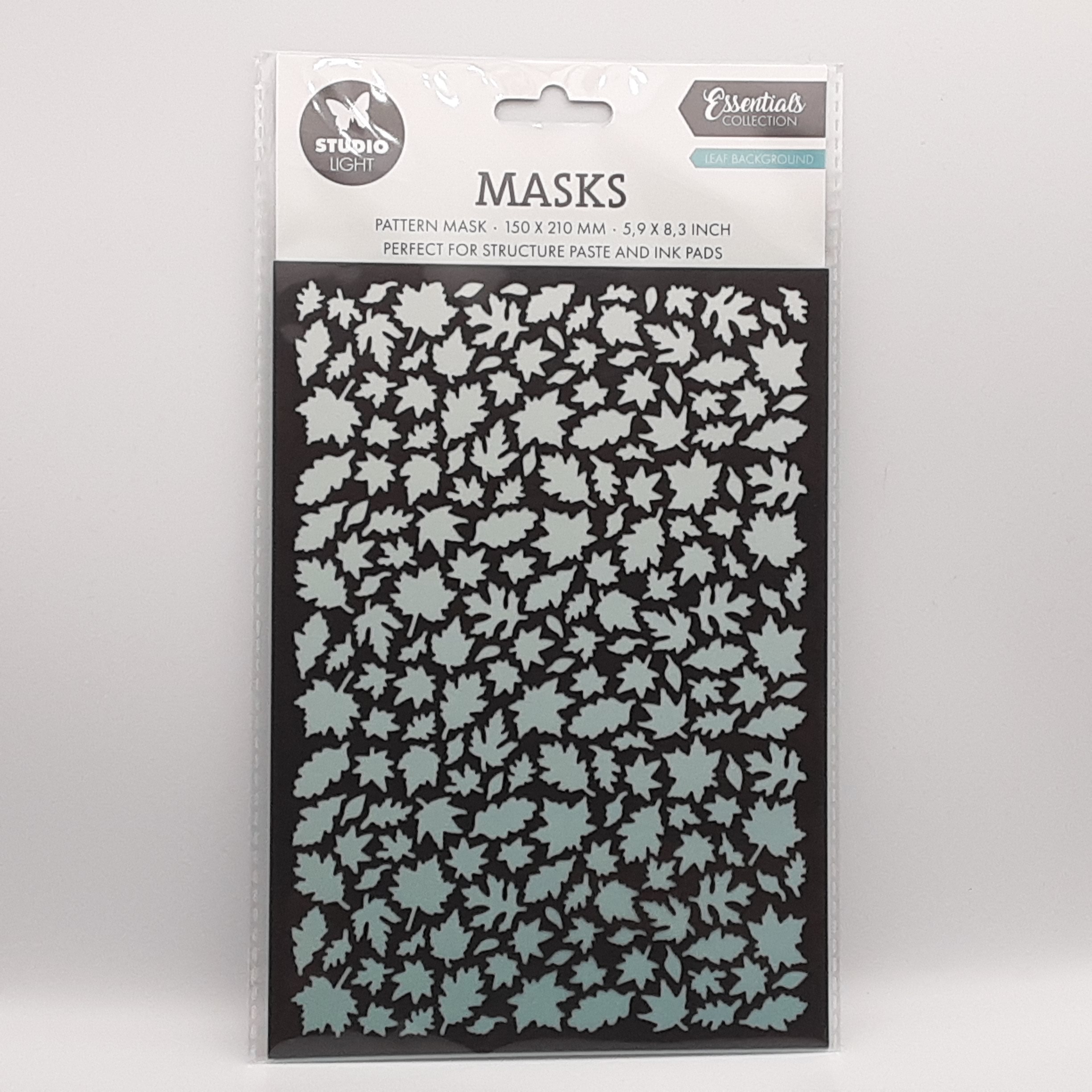 Essentials mask background leaves